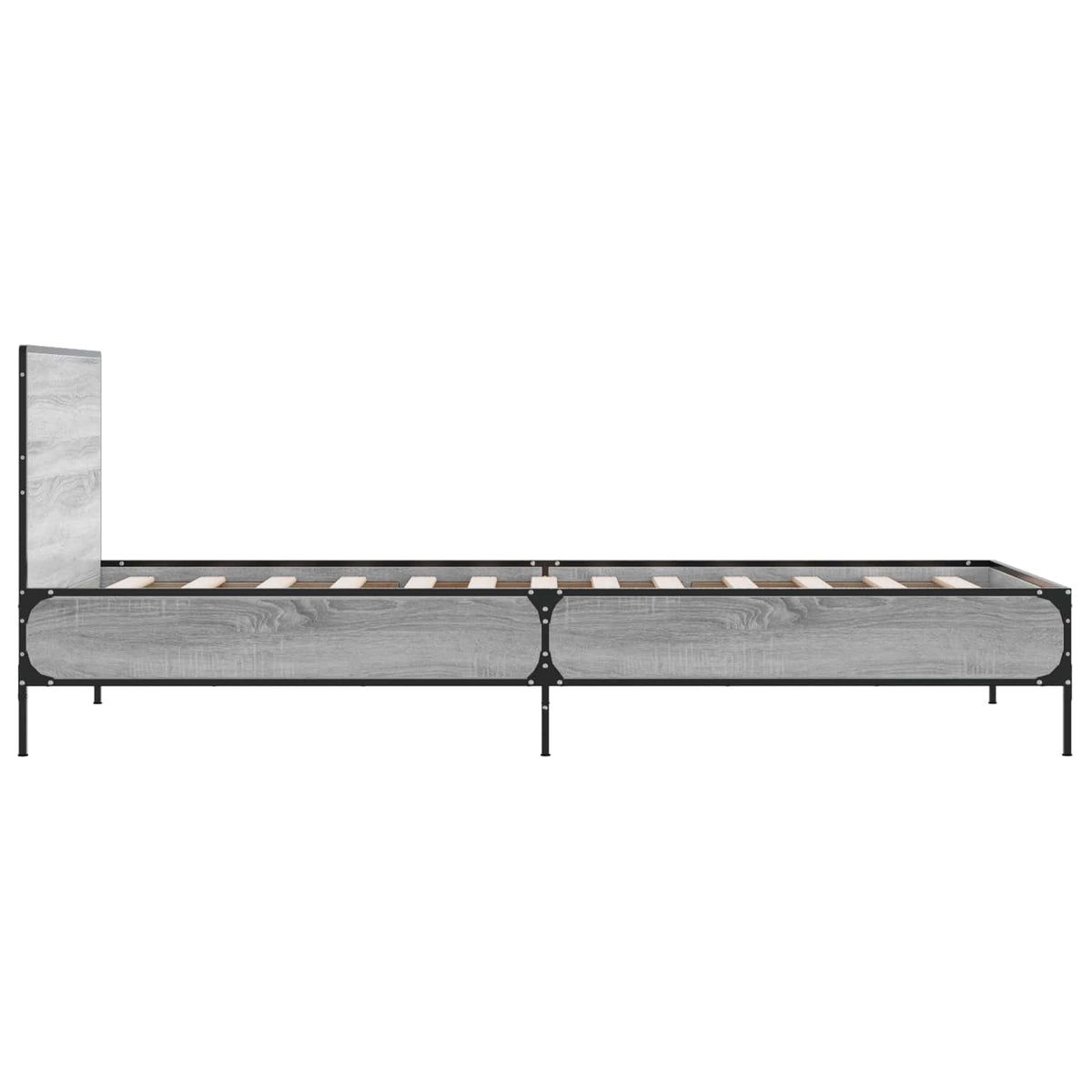 Okvir kreveta s uzglavljem Siva Sonoma 80 x 200 cm
