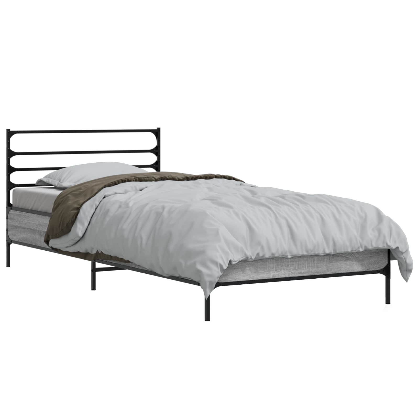 Krevetna konstrukcija Siva Sonoma 80 x 200 cm Konstruirano drvo