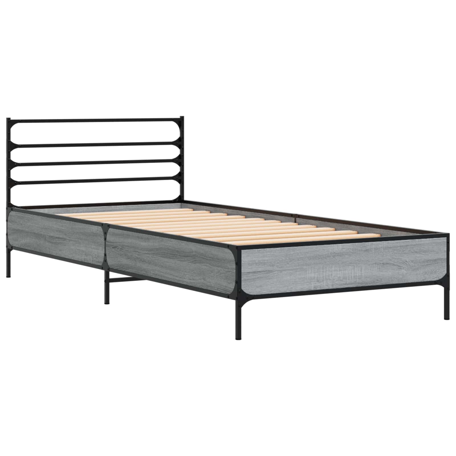 Krevetna konstrukcija Siva Sonoma 80 x 200 cm Konstruirano drvo