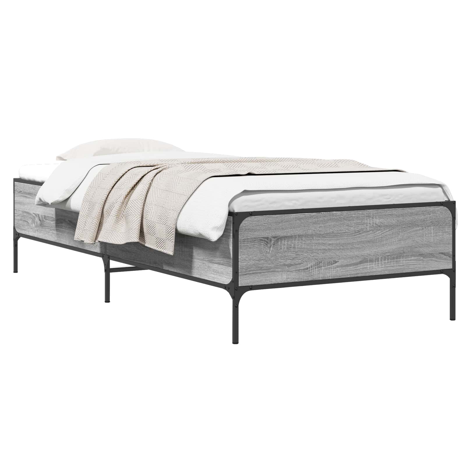 Krevetna konstrukcija Siva Sonoma 80 x 200 cm Konstruirano drvo