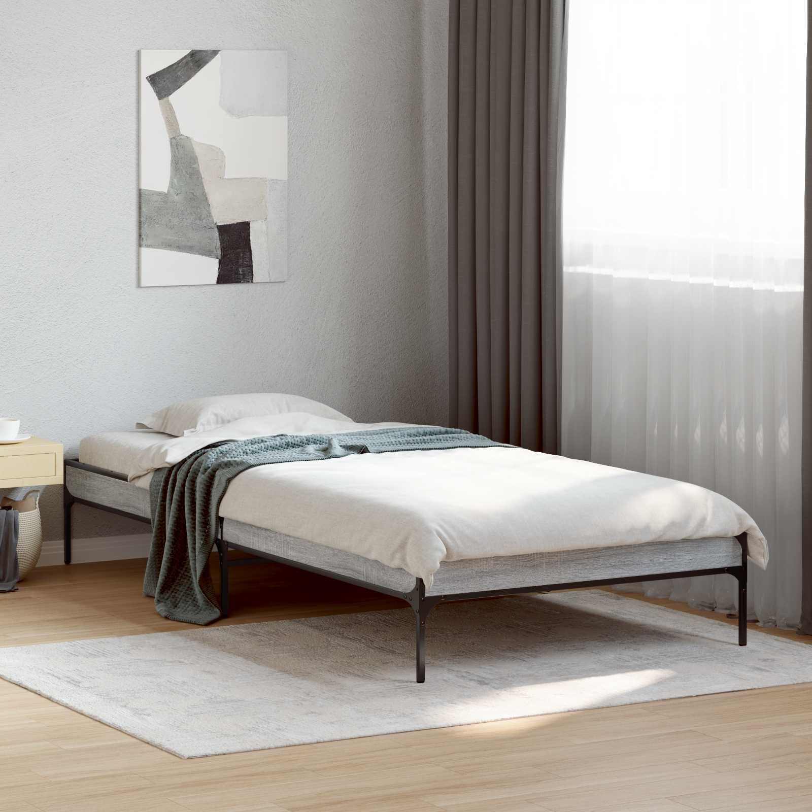 Krevetna konstrukcija Siva Sonoma 80 x 200 cm Konstruirano drvo
