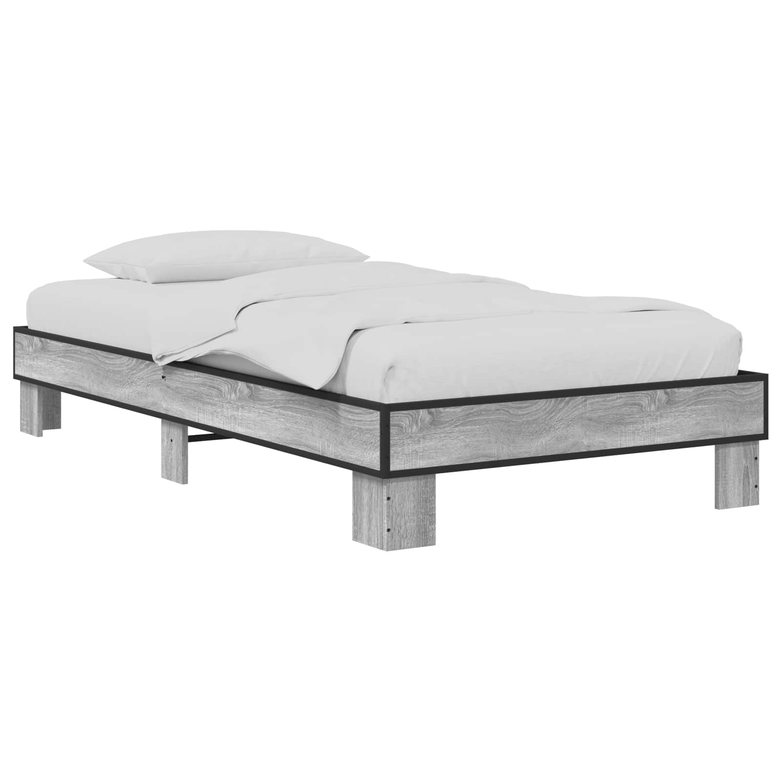 Krevetna konstrukcija Siva Sonoma 80 x 200 cm Konstruirano drvo