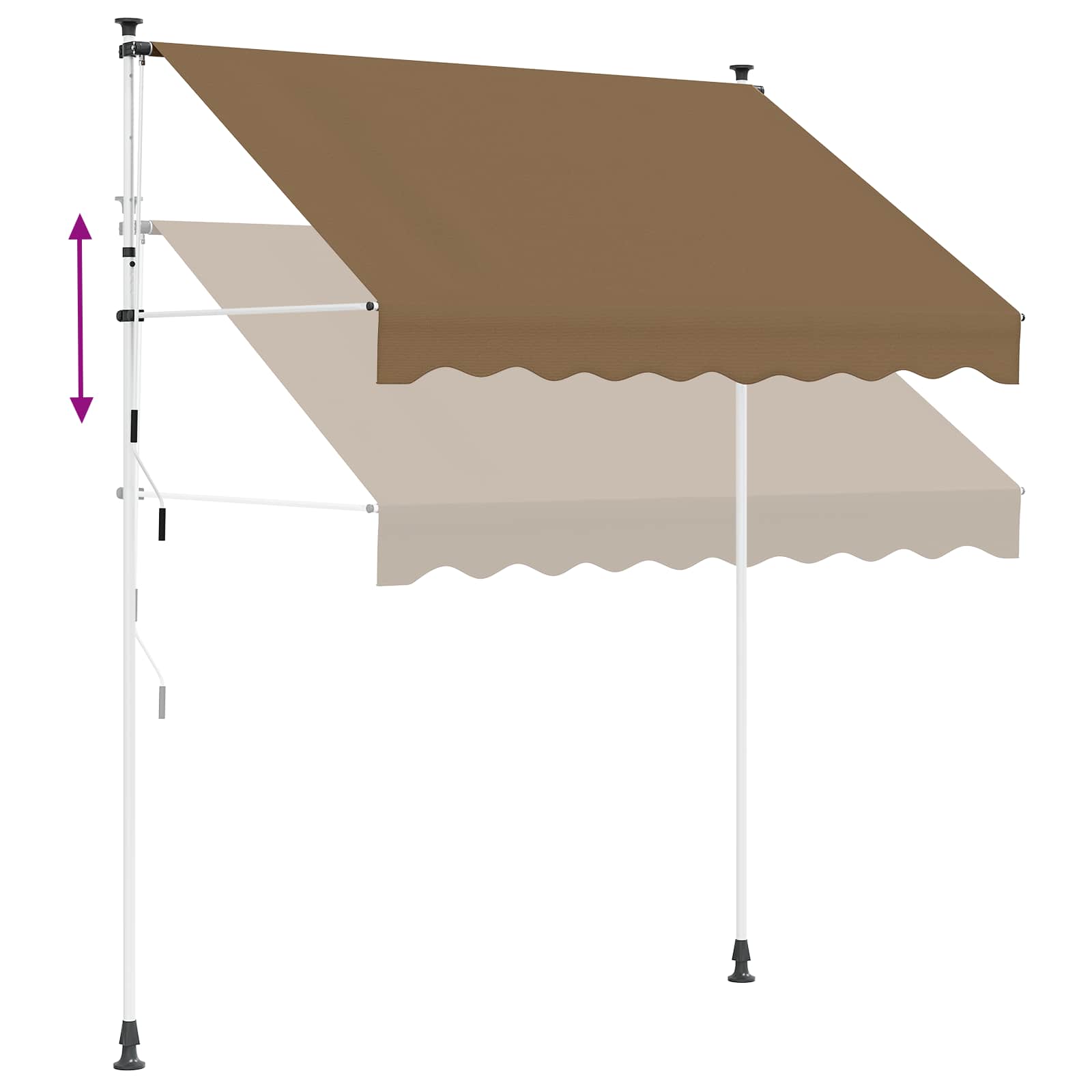 Ručno sklopiva tenda Bež 150 cm