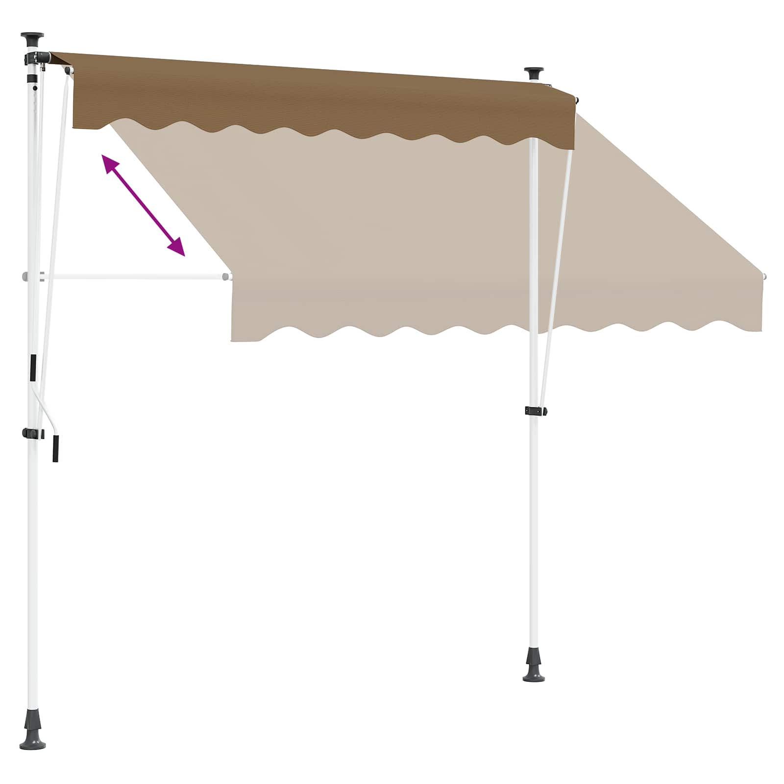 Ručno sklopiva tenda Bež 300 cm