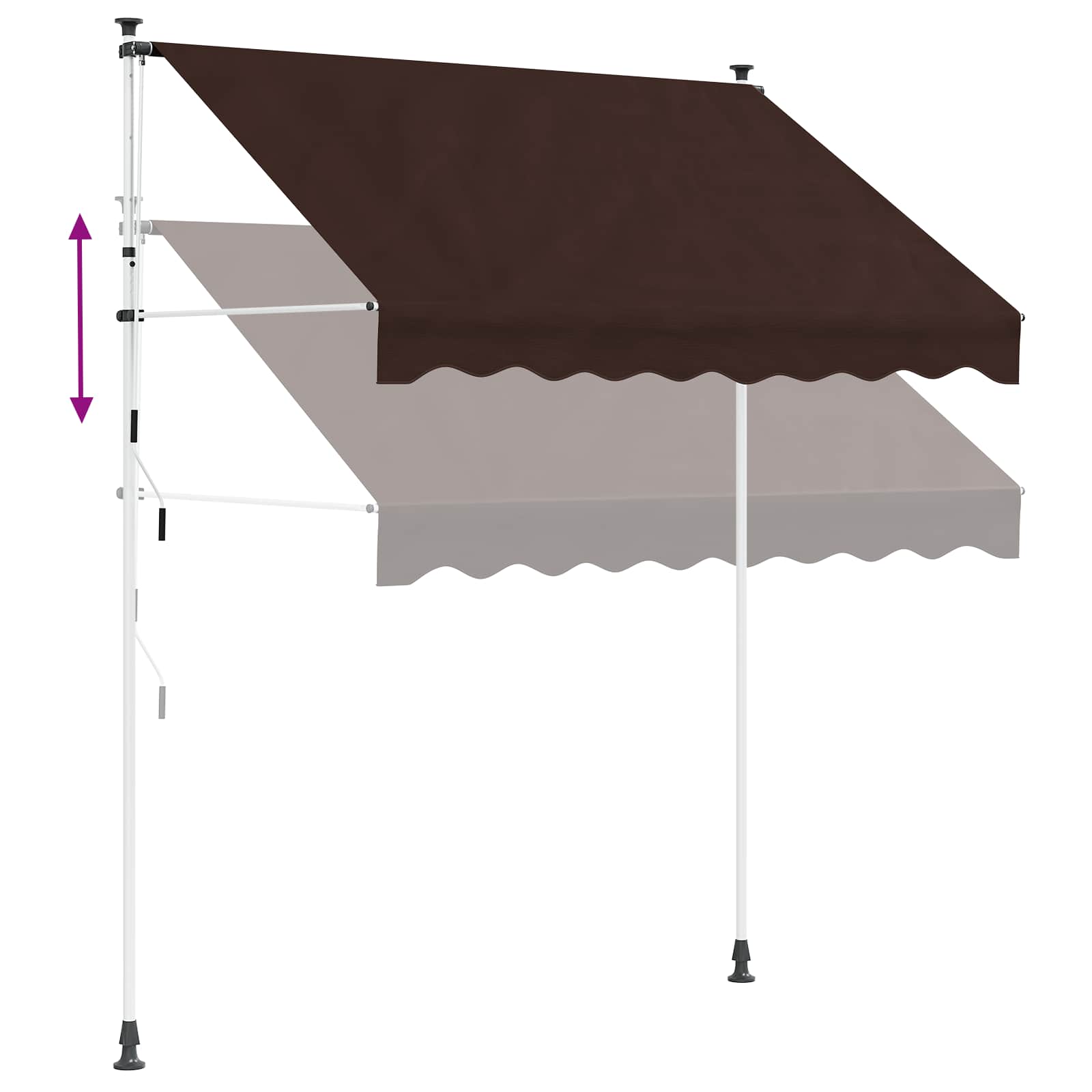 Ručno sklopiva tenda Smeđa 200 cm