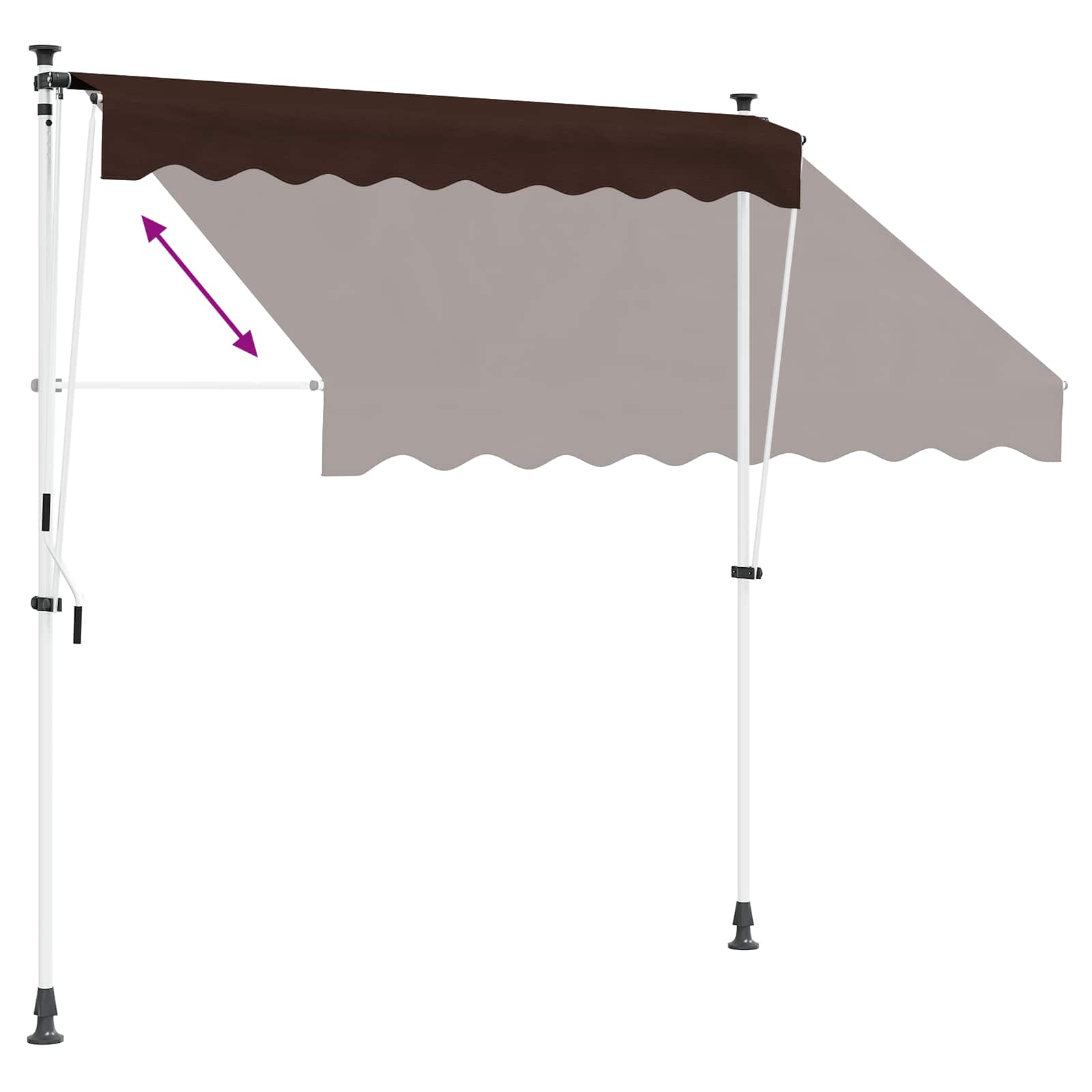 Ručno sklopiva tenda Smeđa 250 cm