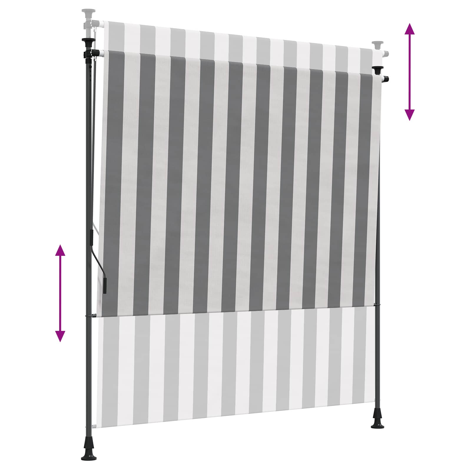 Vanjska Roleta Antracit i bijelo 150 x 270 cm