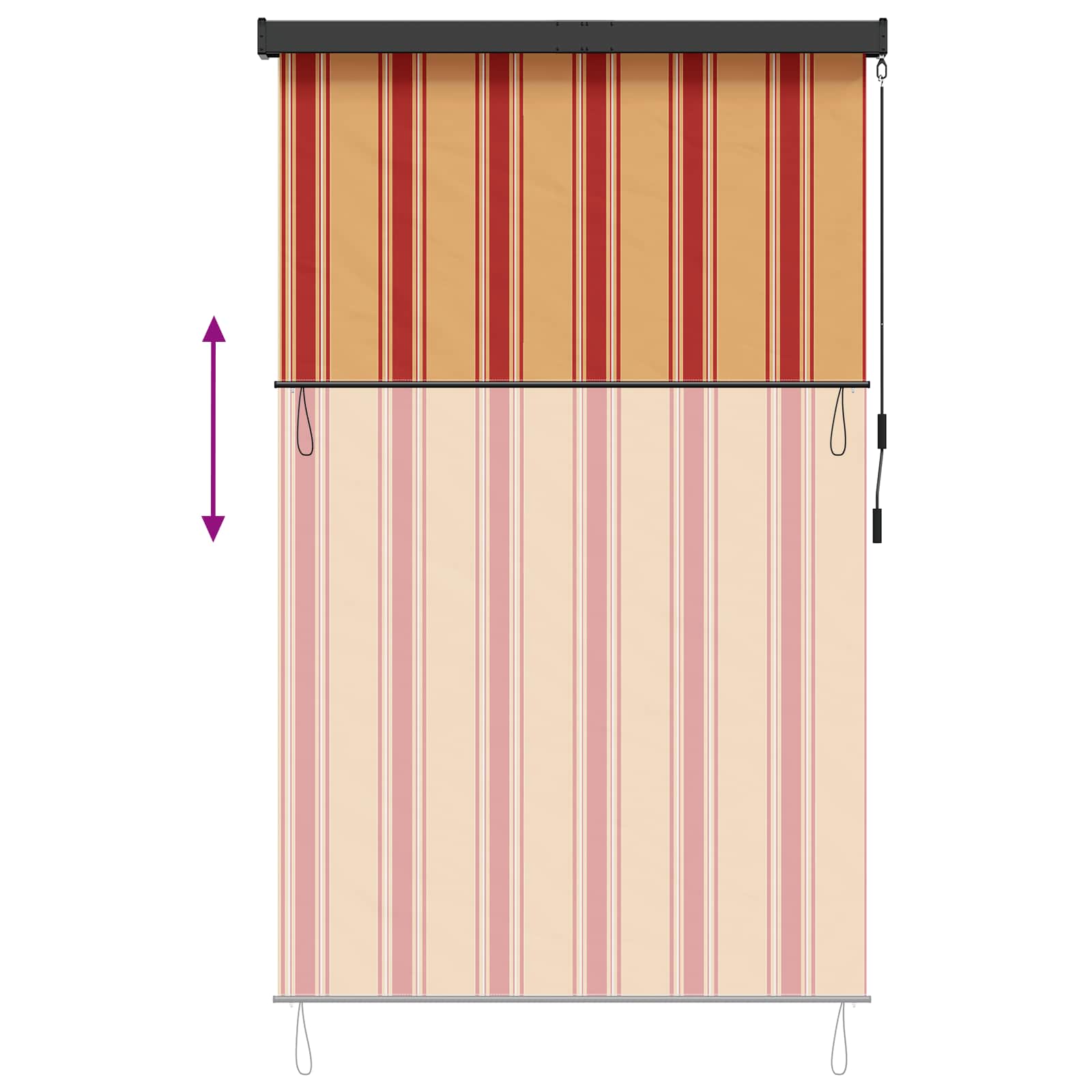 Rolo zavjesa Šareni 80 x 250 cm Tkanina i aluminij