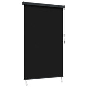 Rolo zavjesa Crna 120 x 250 cm Tkanina i aluminij