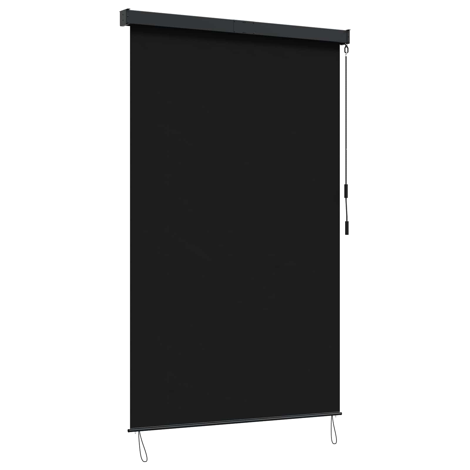 Rolo zavjesa Crna 120 x 250 cm Tkanina i aluminij