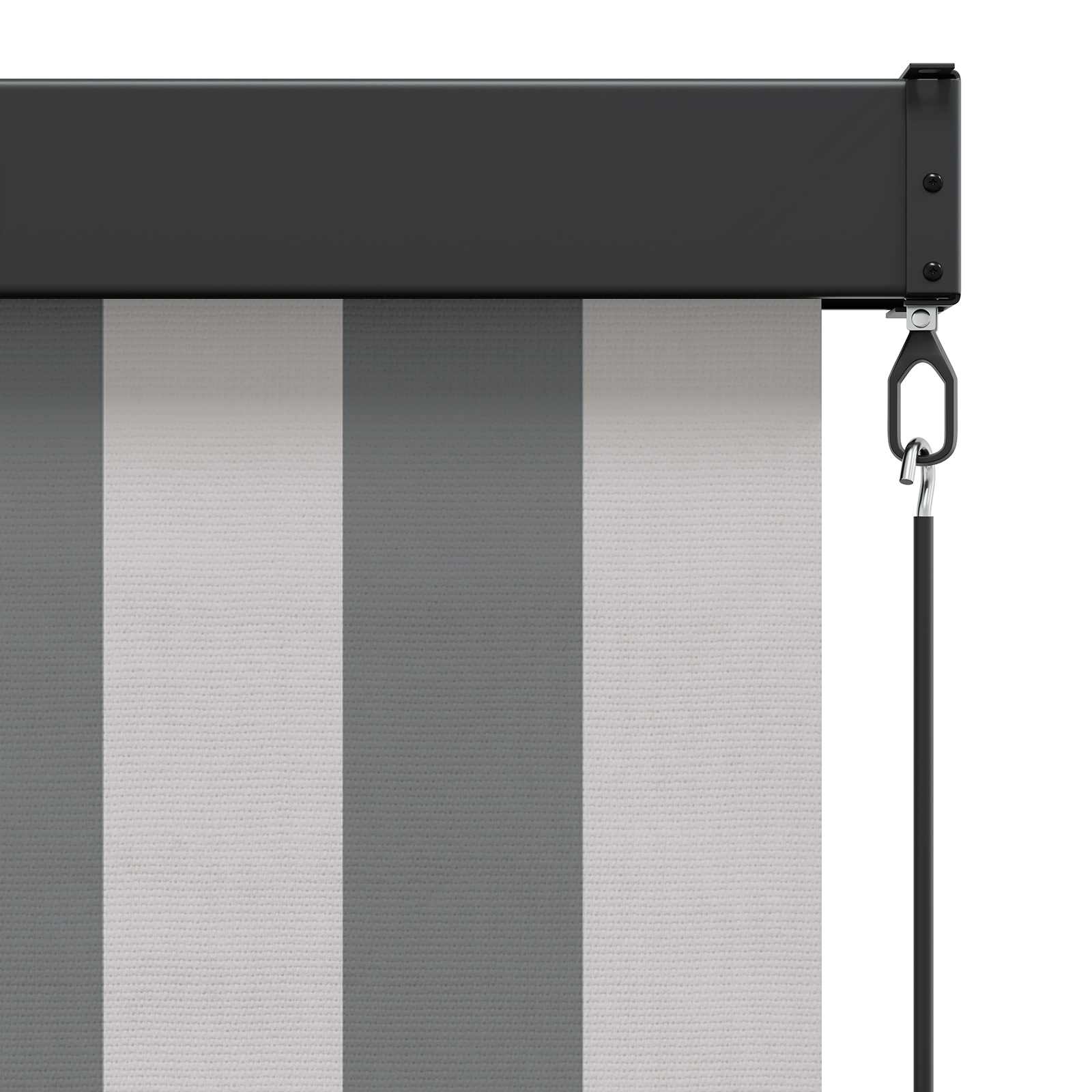 Rolo zavjesa Antracit i bijelo 120 x 250 cm Tkanina i aluminij