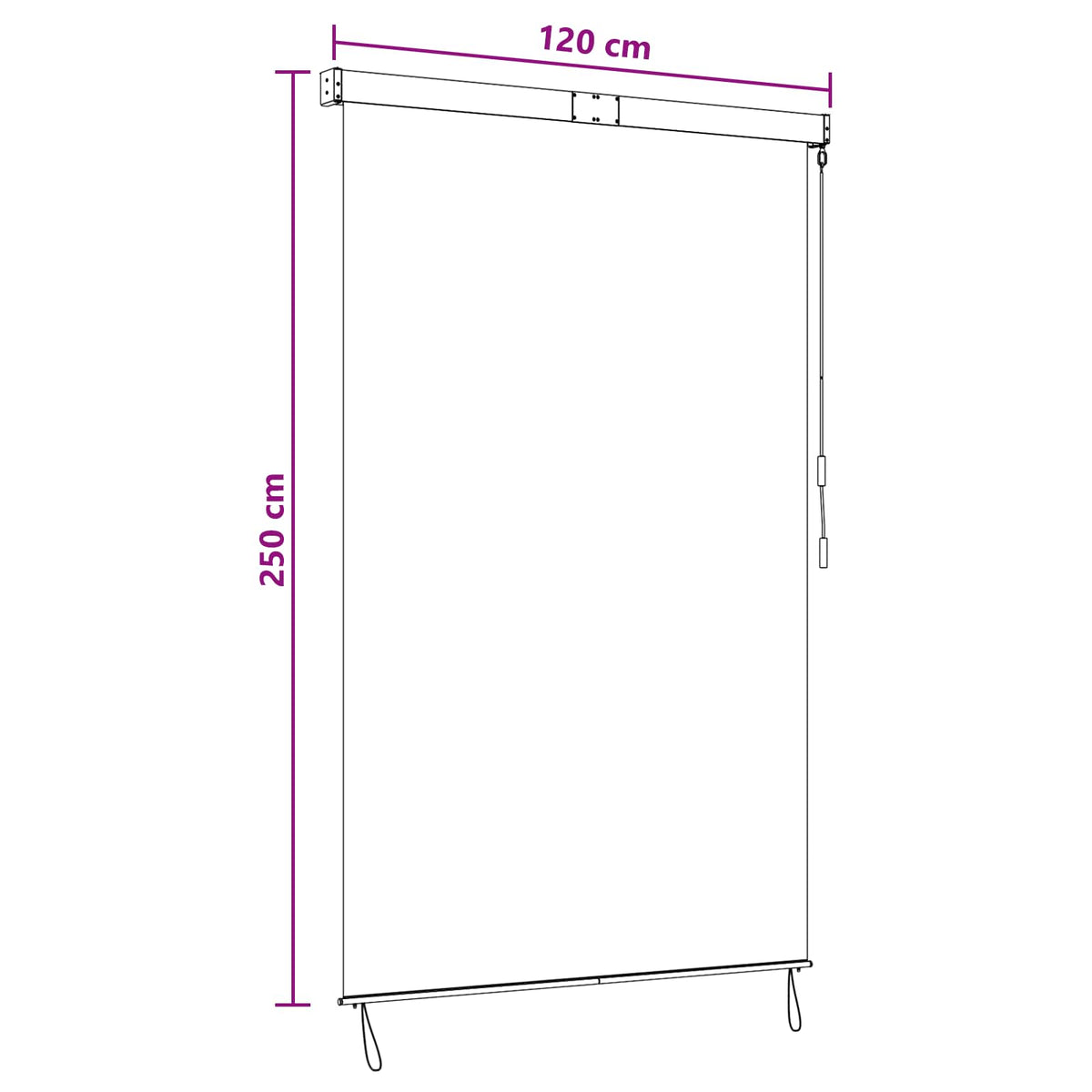 Rolo zavjesa Šareni 120 x 250 cm Tkanina i aluminij
