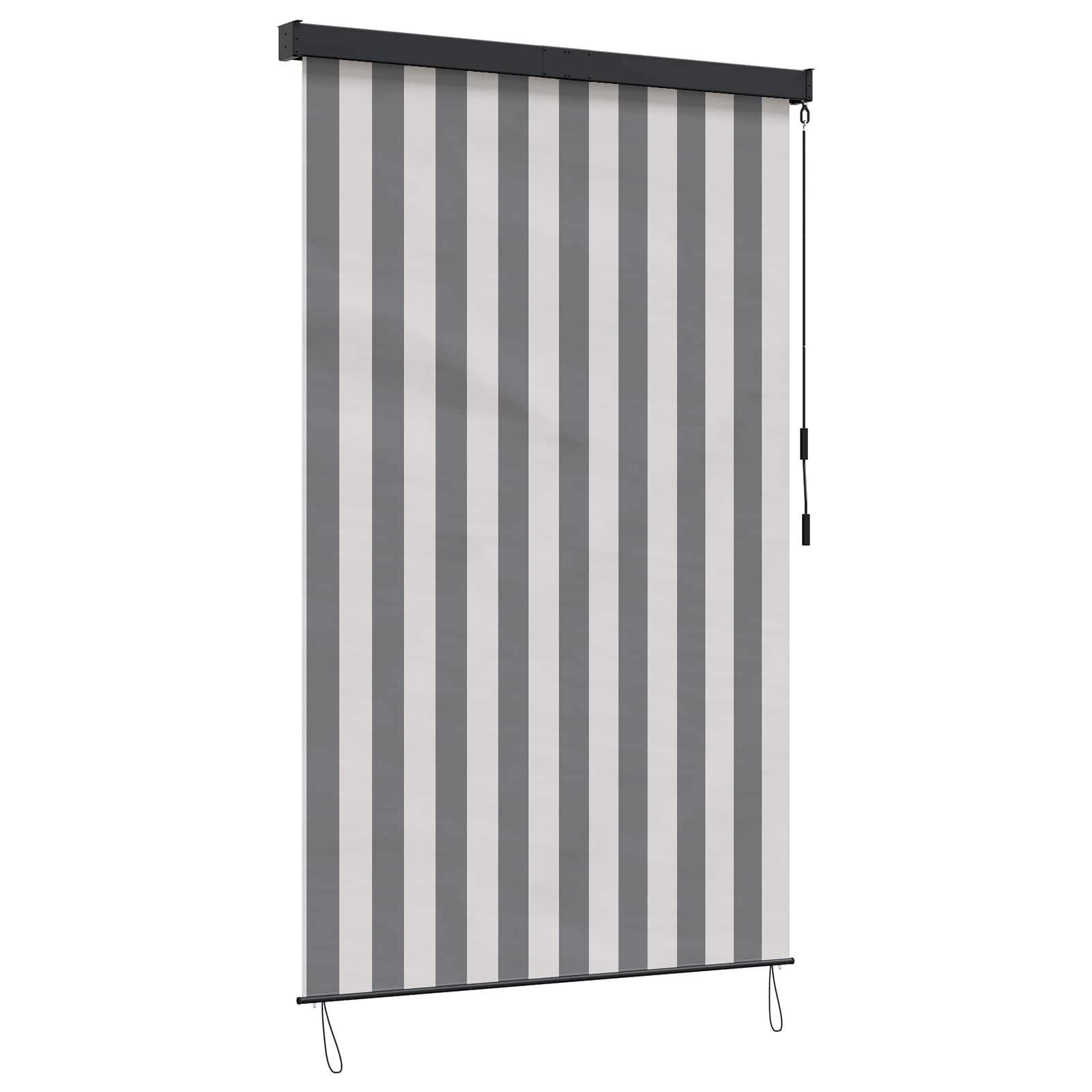 Rolo zavjesa Antracit i bijelo 160 x 250 cm Tkanina i aluminij