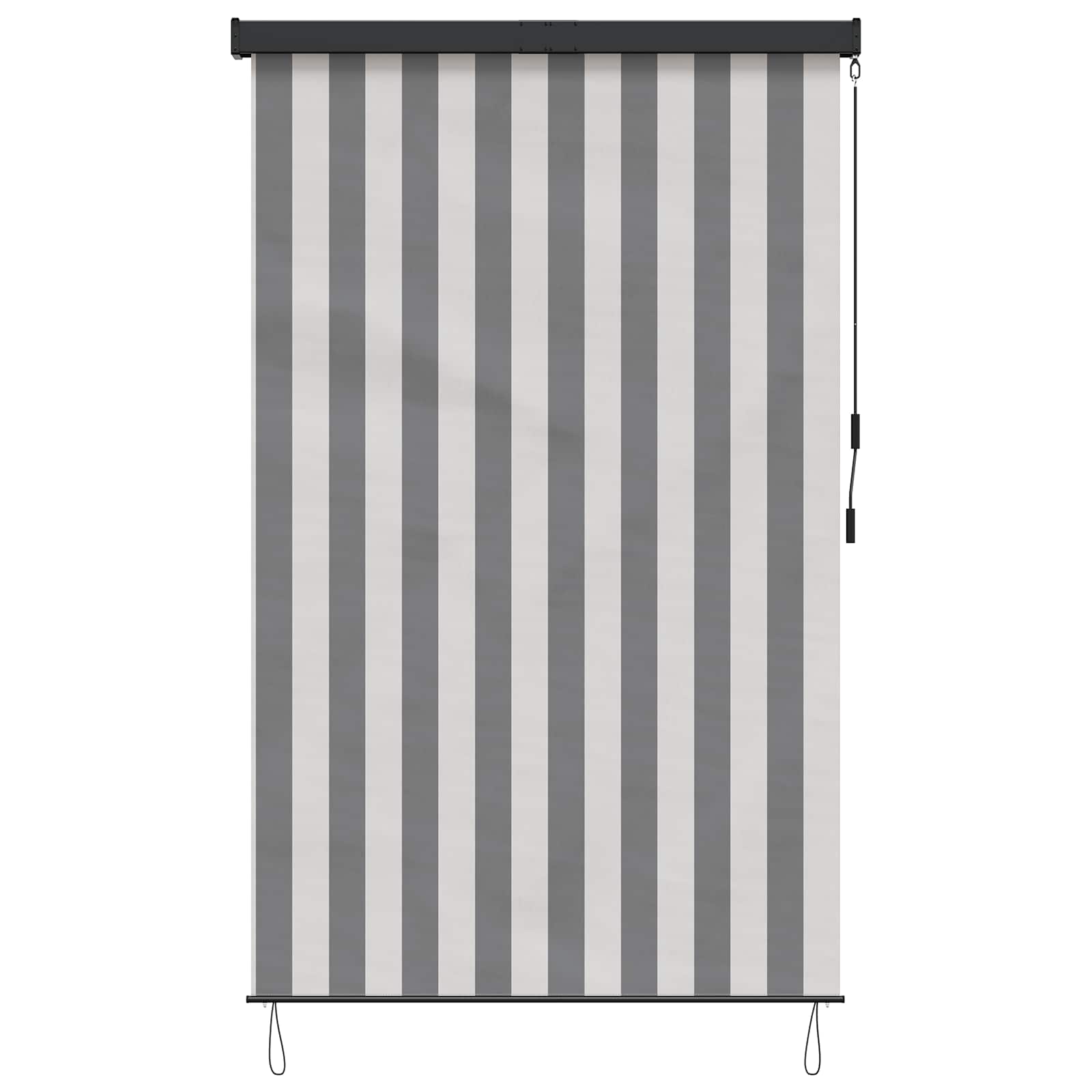 Rolo zavjesa Antracit i bijelo 180 x 250 cm Tkanina i aluminij