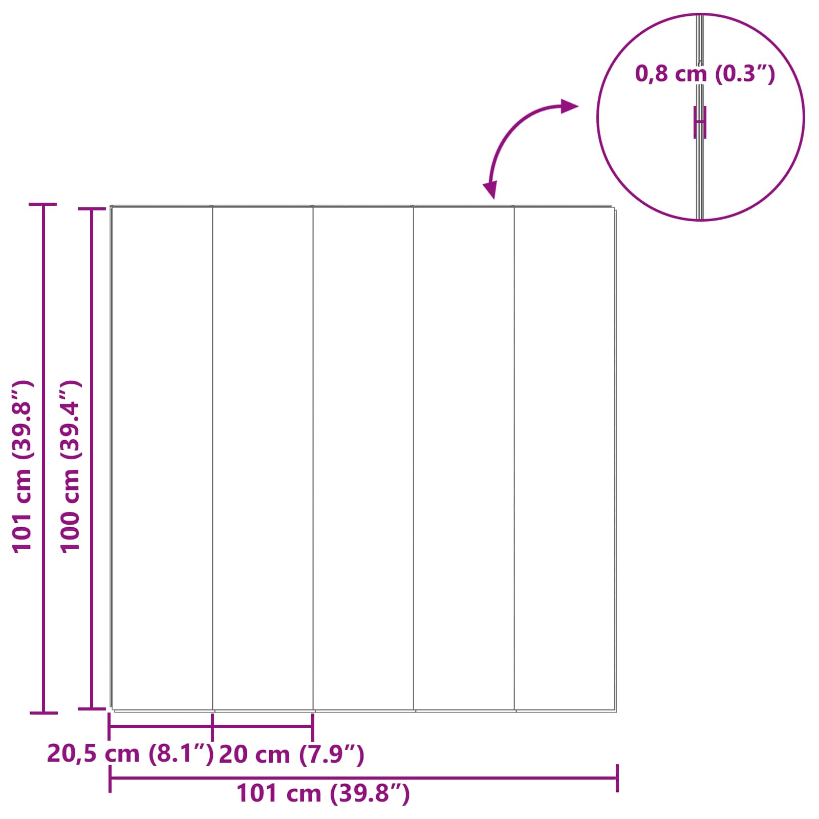 Laminatna podnica 5 pcs Blaži krem 101 x 20 x 0,8 cm