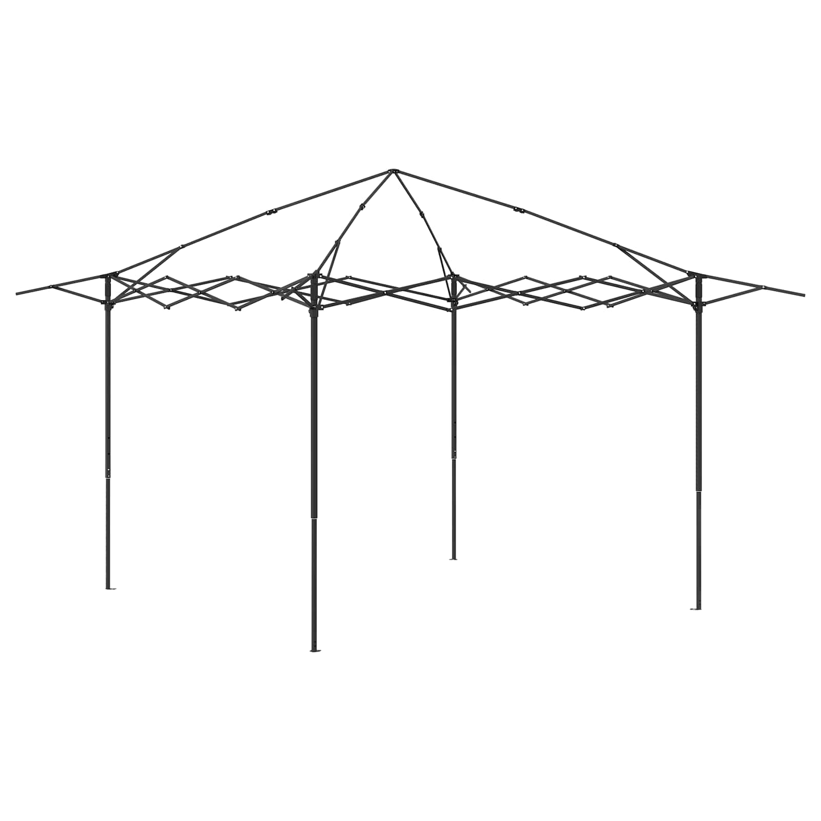 Gazebo bez bočne strane 2,6 x 2,6 m Bež i smeđa