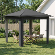 Gazebo bez bočne strane 2,6 x 2,6 m Svjetlosiva i antracit
