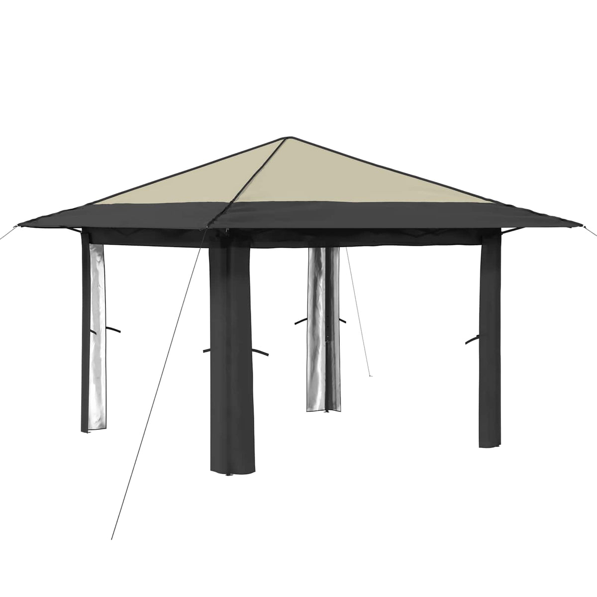 Gazebo bez bočne strane Krem i Antracit