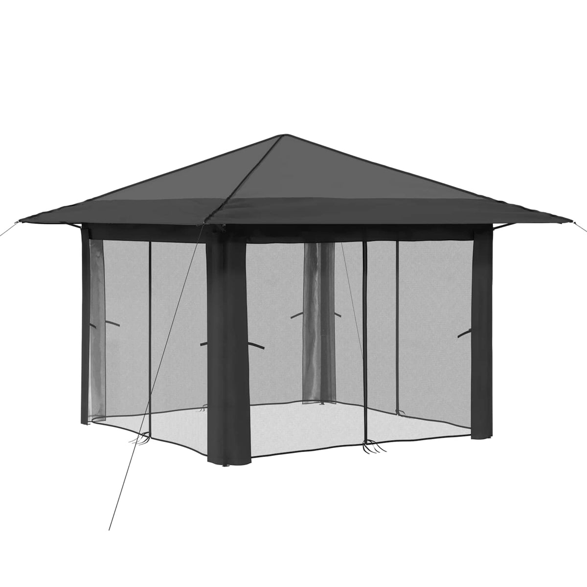 Gazebo s 4 bočne strane Svjetlosiva i antracit