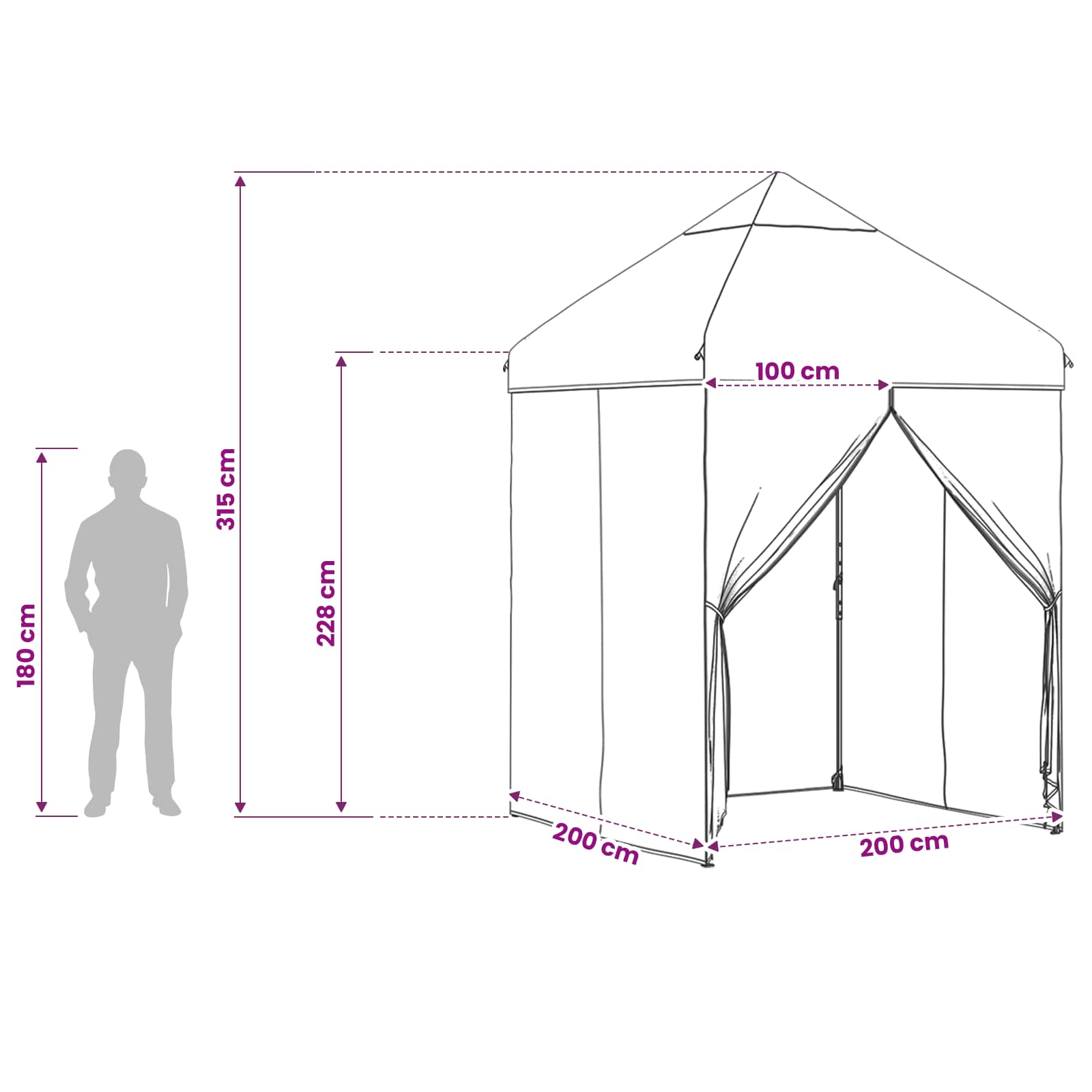 Pop-up Paviljon s 4 Zidova 2 x 2 m Plavi kamuflaža