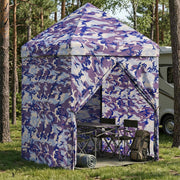 Pop-up Paviljon s 4 Zidova 2,9 x 2,9 m Plavi kamuflaža