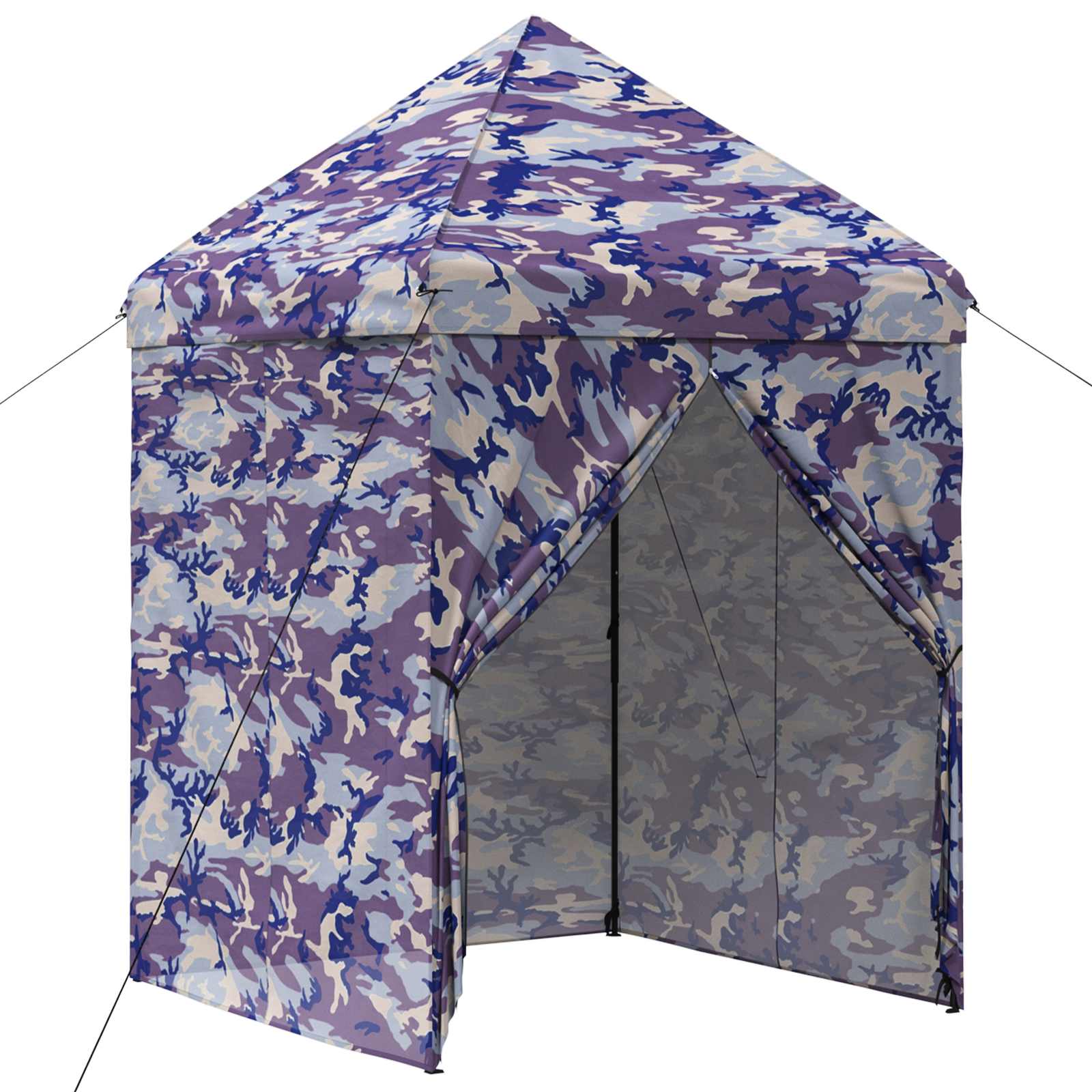 Pop-up Paviljon s 4 Zidova 2,9 x 2,9 m Plavi kamuflaža
