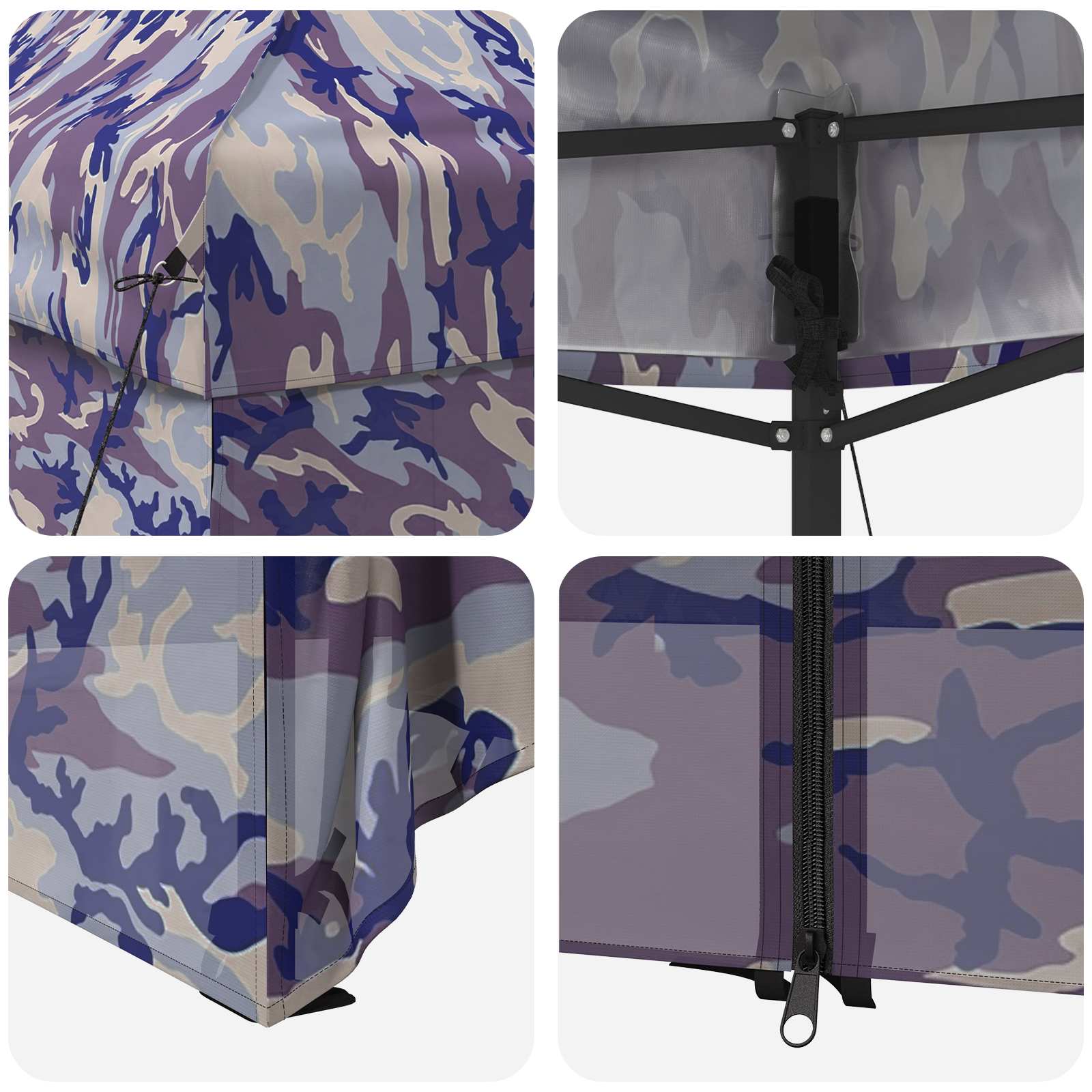 Pop-up Paviljon s 4 Zidova 2,9 x 4,3 m Plavi kamuflaža