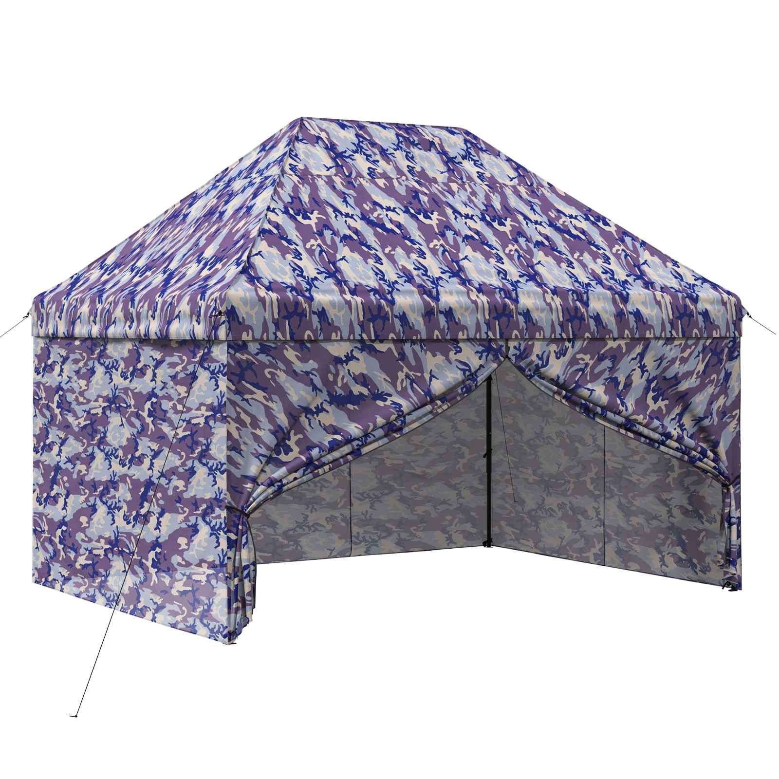Pop-up Paviljon s 4 Zidova 2,9 x 4,3 m Plavi kamuflaža