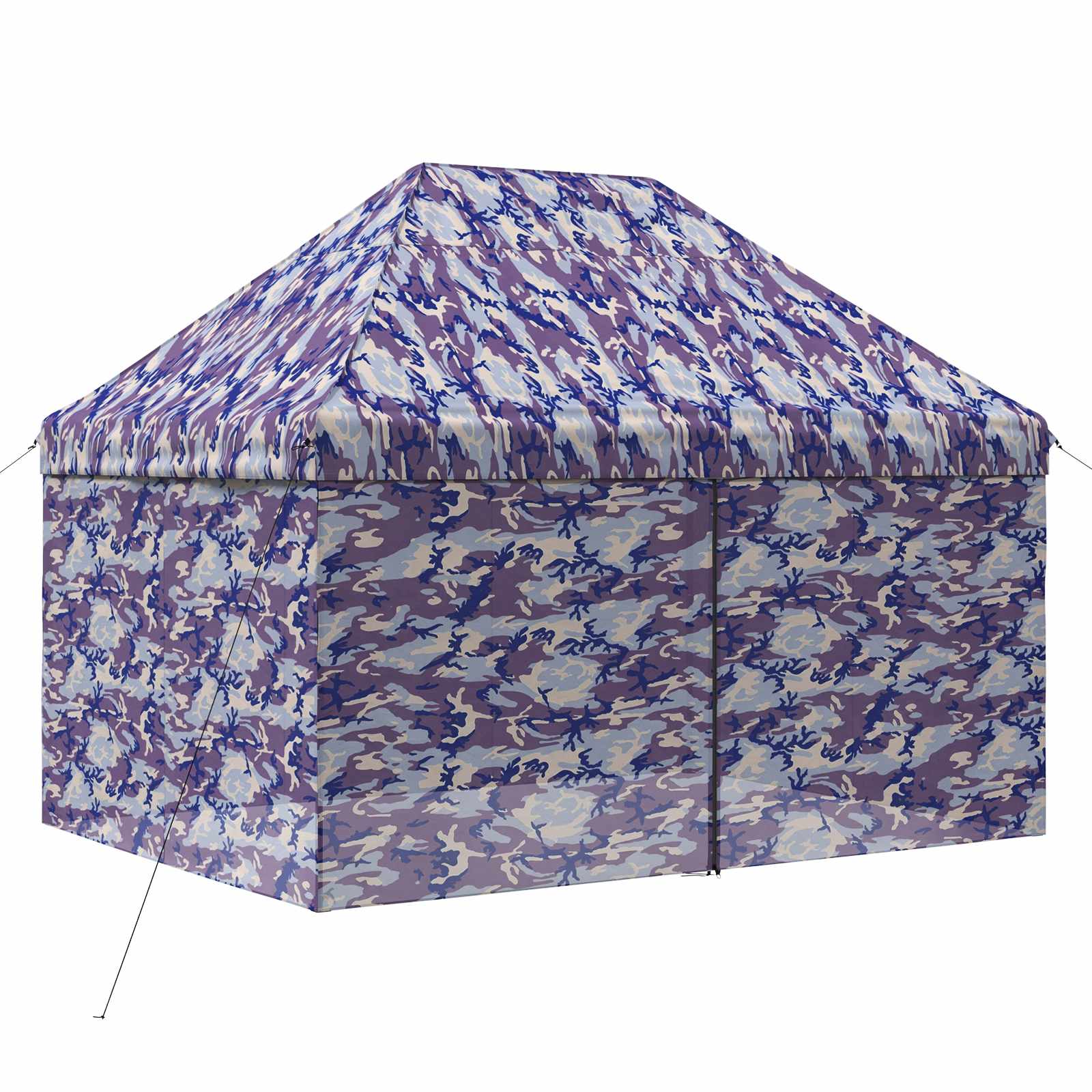 Pop-up Paviljon s 4 Zidova 2,9 x 4,3 m Plavi kamuflaža