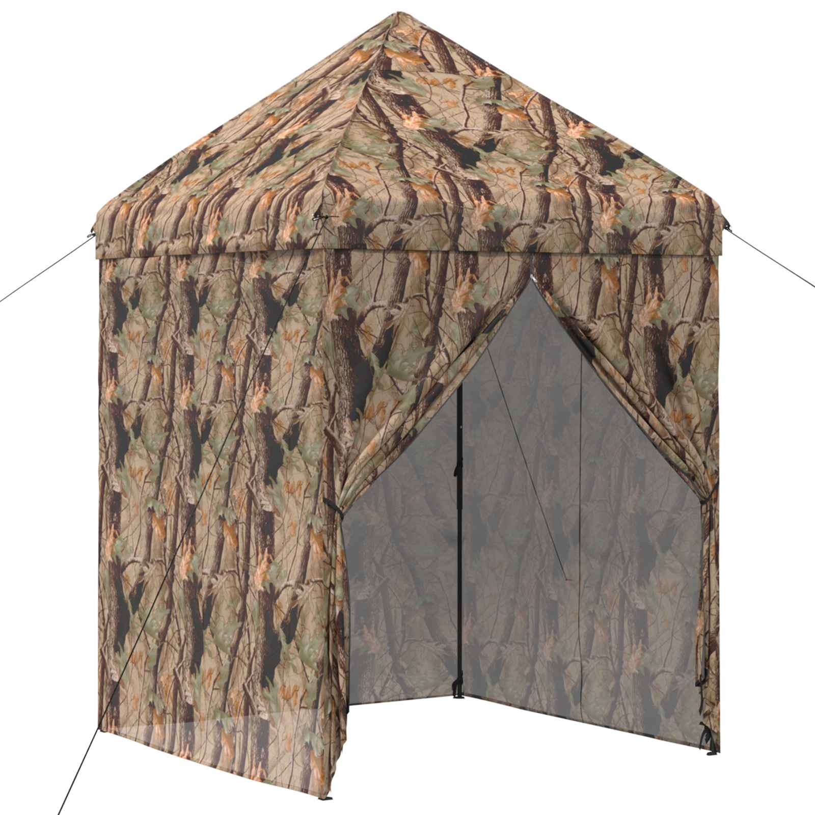 Pop-up Paviljon s 4 Zidova 2 x 2 m Šumski kamuflažni