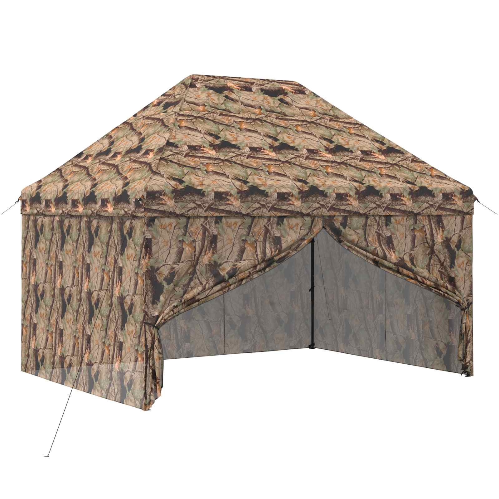 Pop-up Paviljon s 4 Zidova 3 x 4 m Šumski kamuflažni