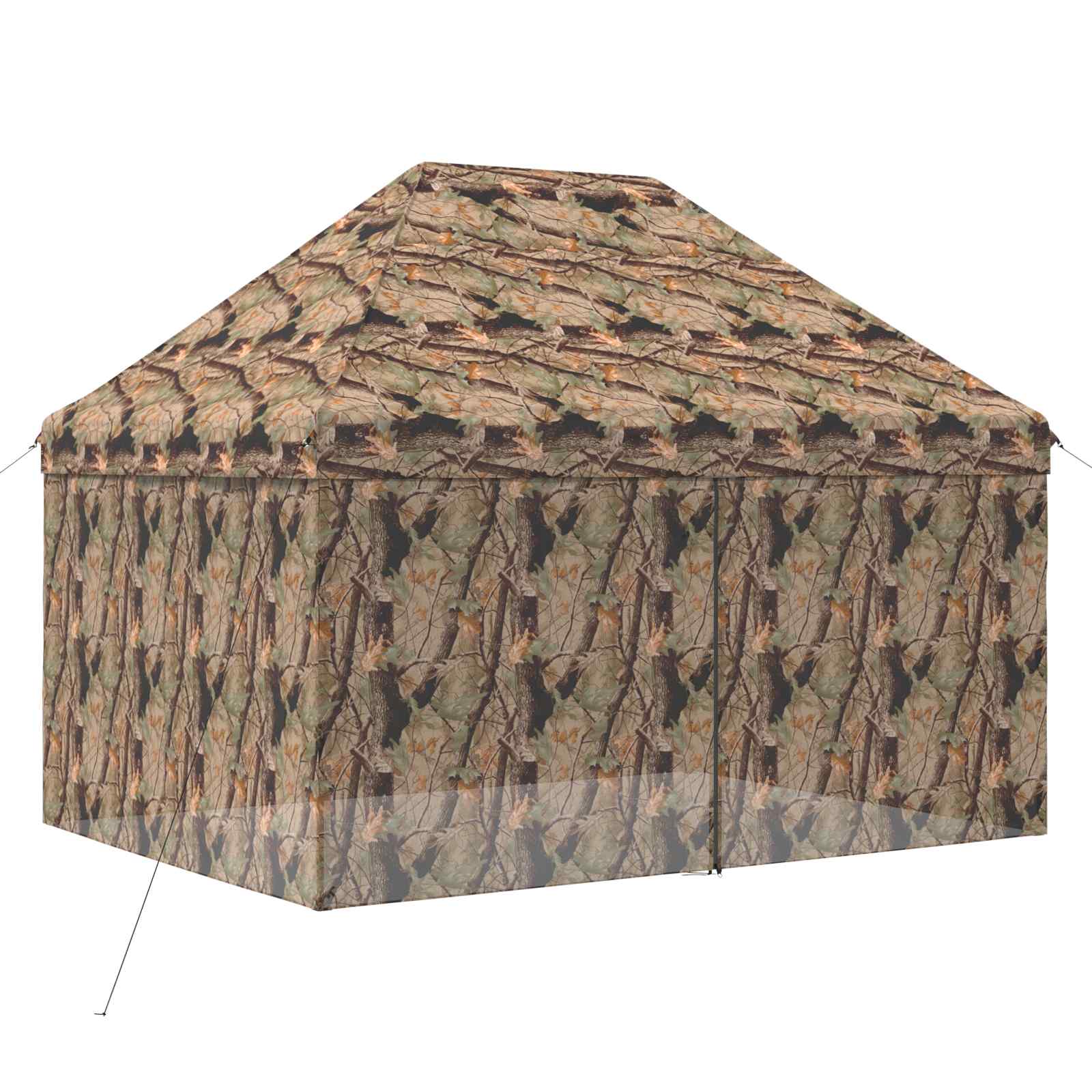 Pop-up Paviljon s 4 Zidova 3 x 4,5 m Šumski kamuflažni