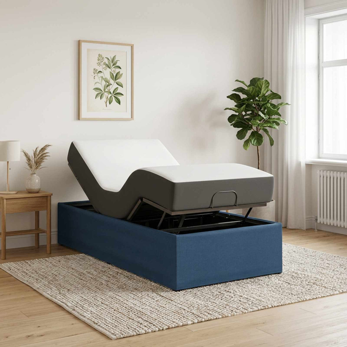Električni podesivi okvir kreveta Plava 200 x 90 x 33,5 cm