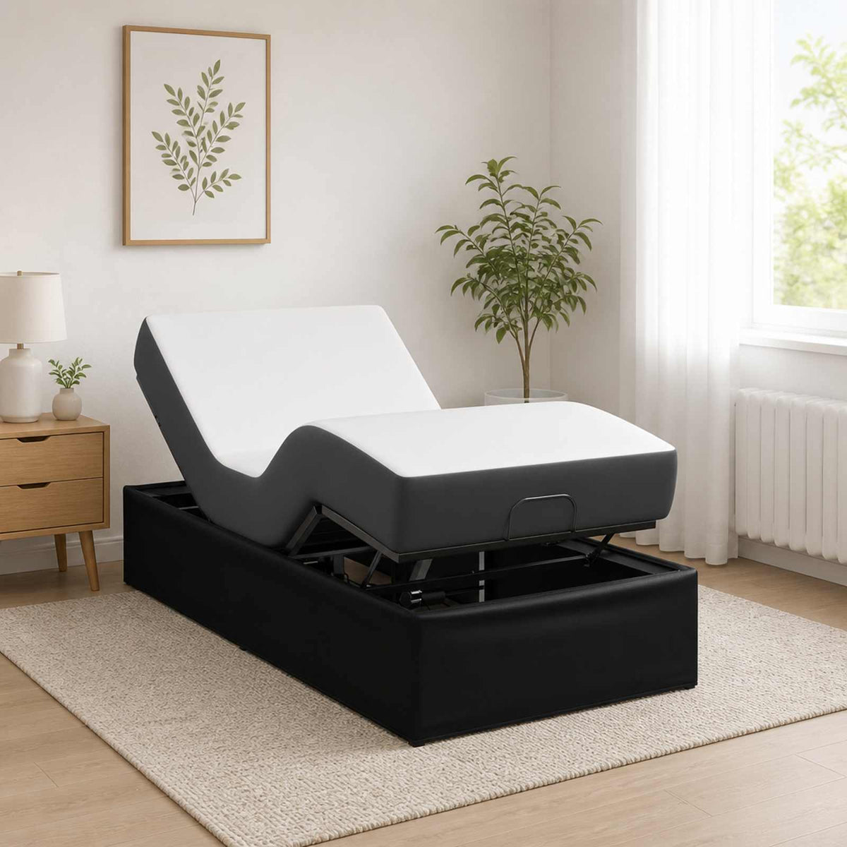 Električni podesivi okvir kreveta Crna 200 x 100 x 33,5 cm