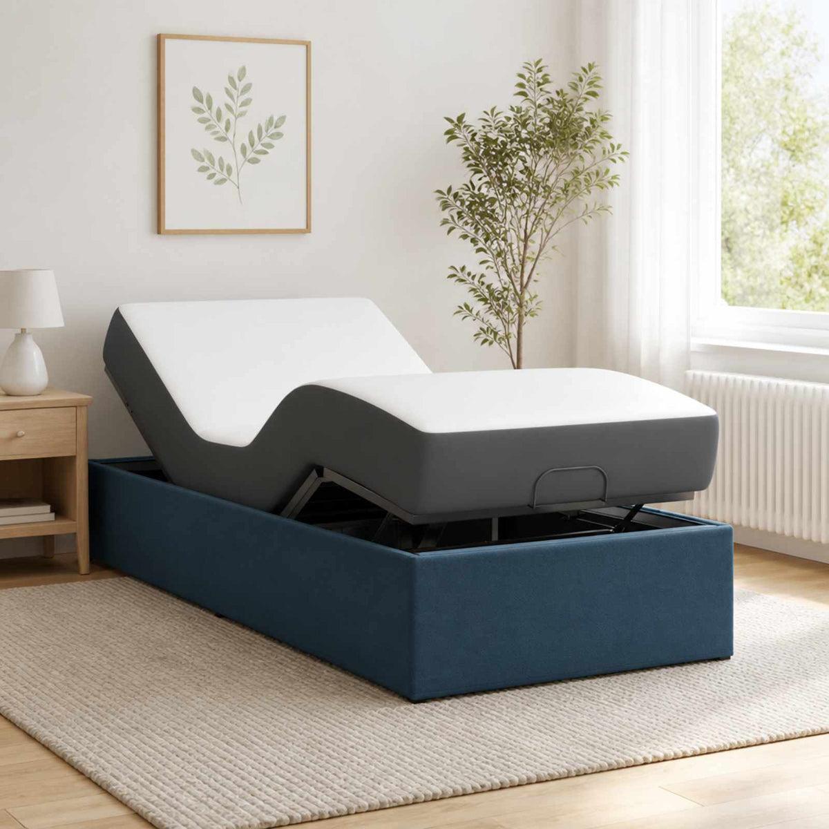 Električni podesivi okvir kreveta Plava 200 x 90 x 33,5 cm
