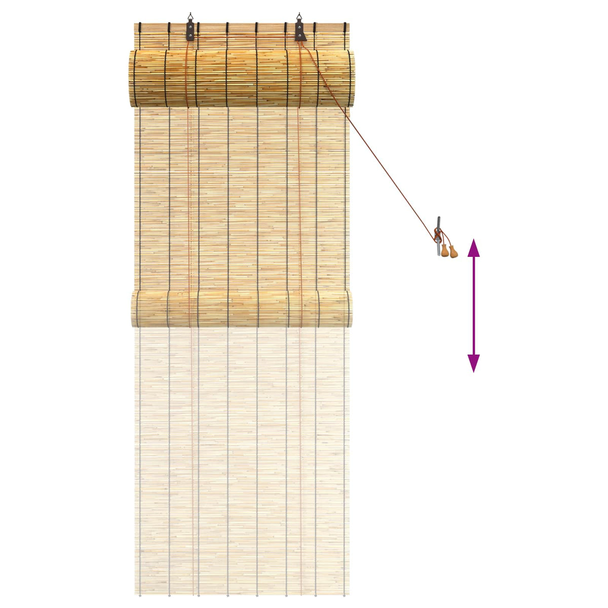 Rolo zavjesa Prirodna 60 x 160 cm Trska