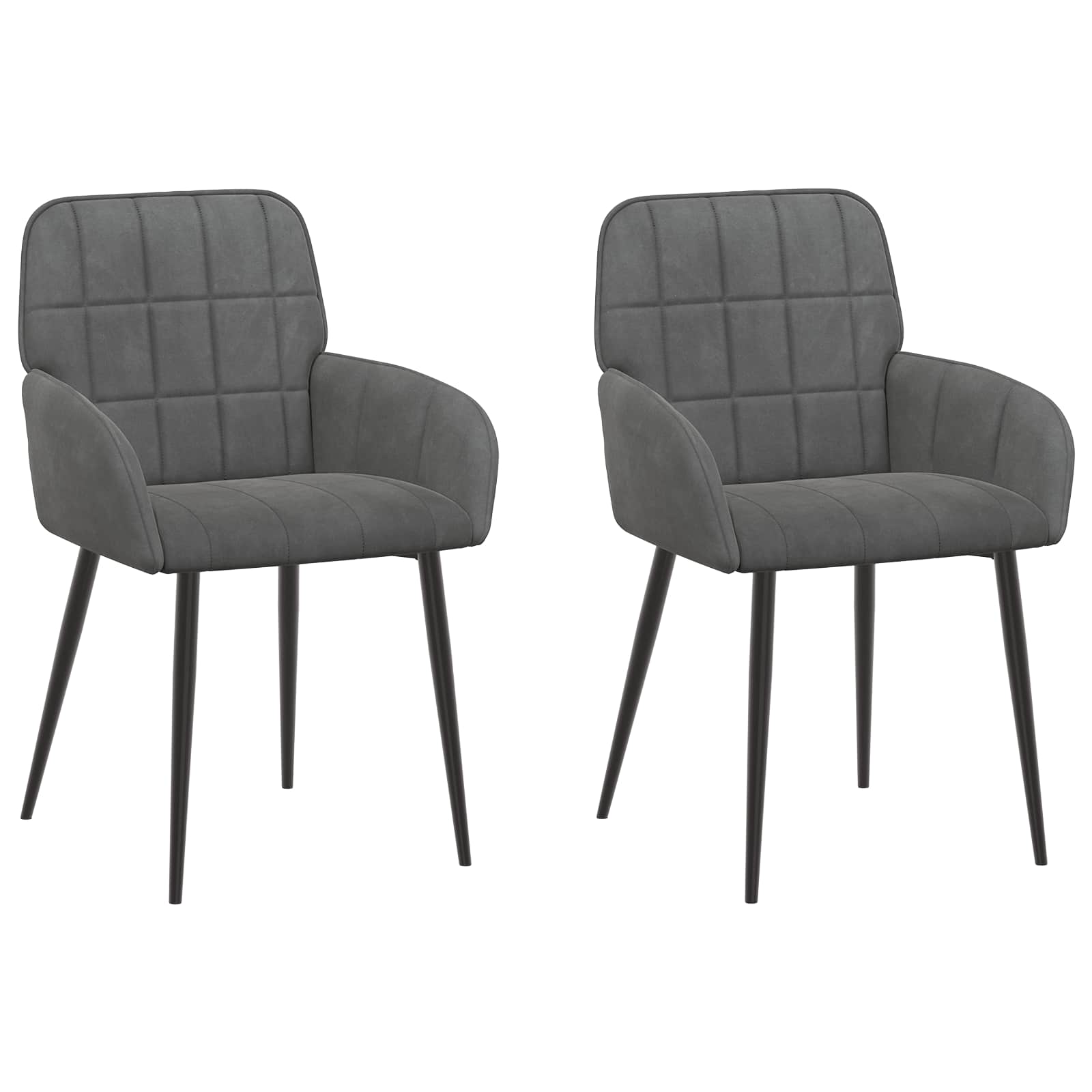 Trpezarijske stolice 2 pcs Baršun Tamnosiva 57 x 50 x 85 cm