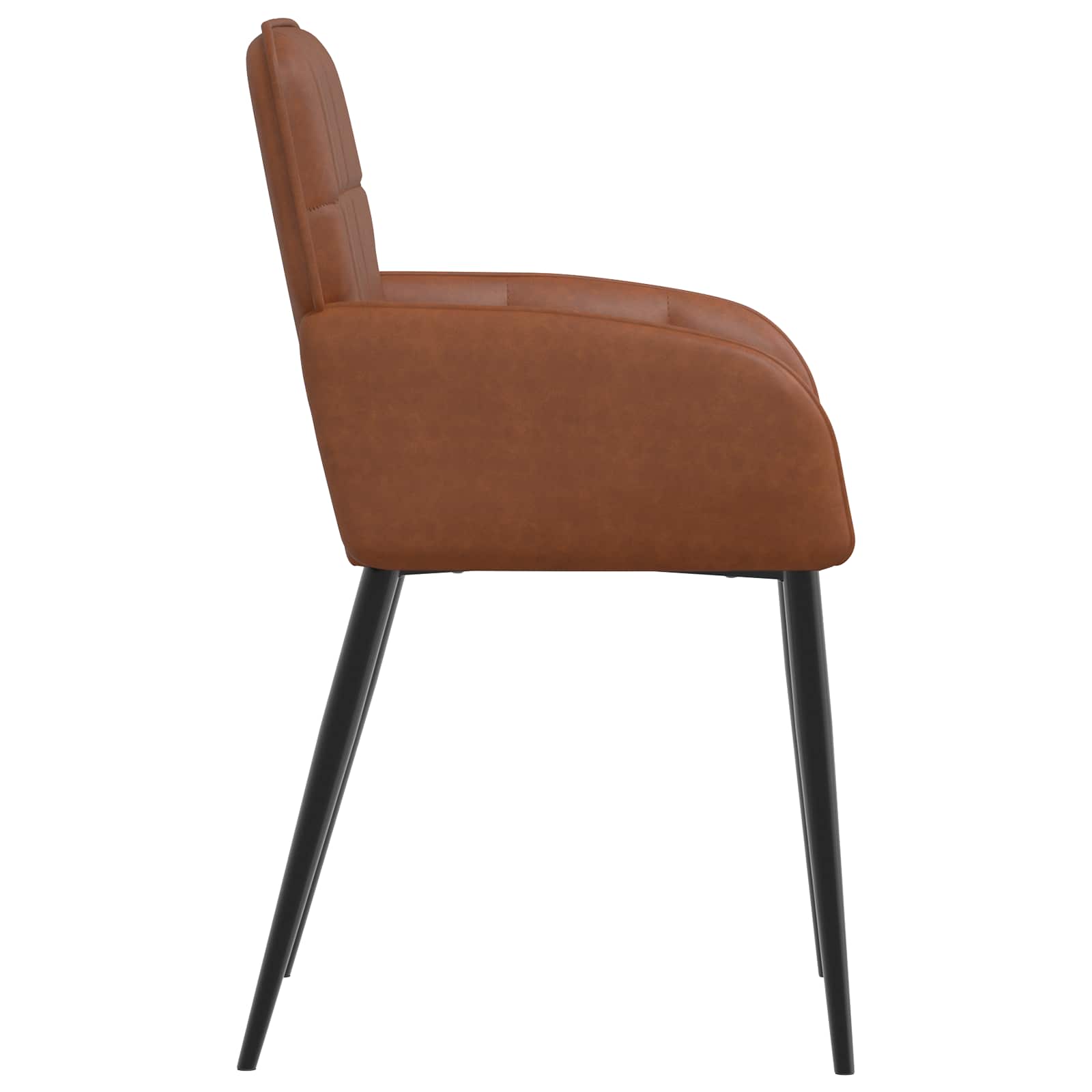 Trpezarijske stolice 2 pcs Umjetna koža Smeđa 57 x 50 x 85 cm