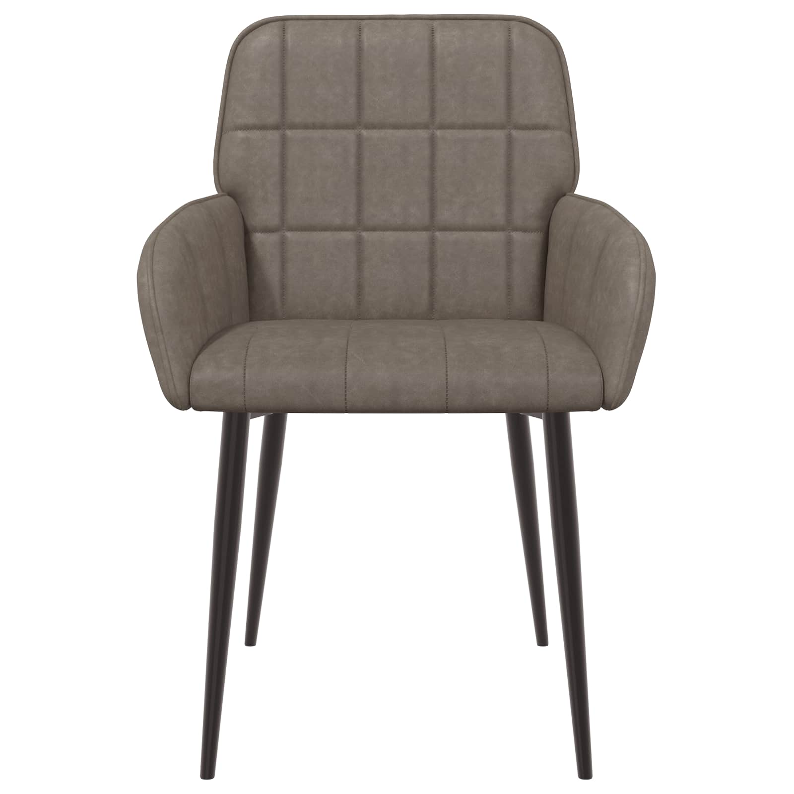 Trpezarijske stolice 2 pcs Umjetna koža Siva 57 x 50 x 85 cm
