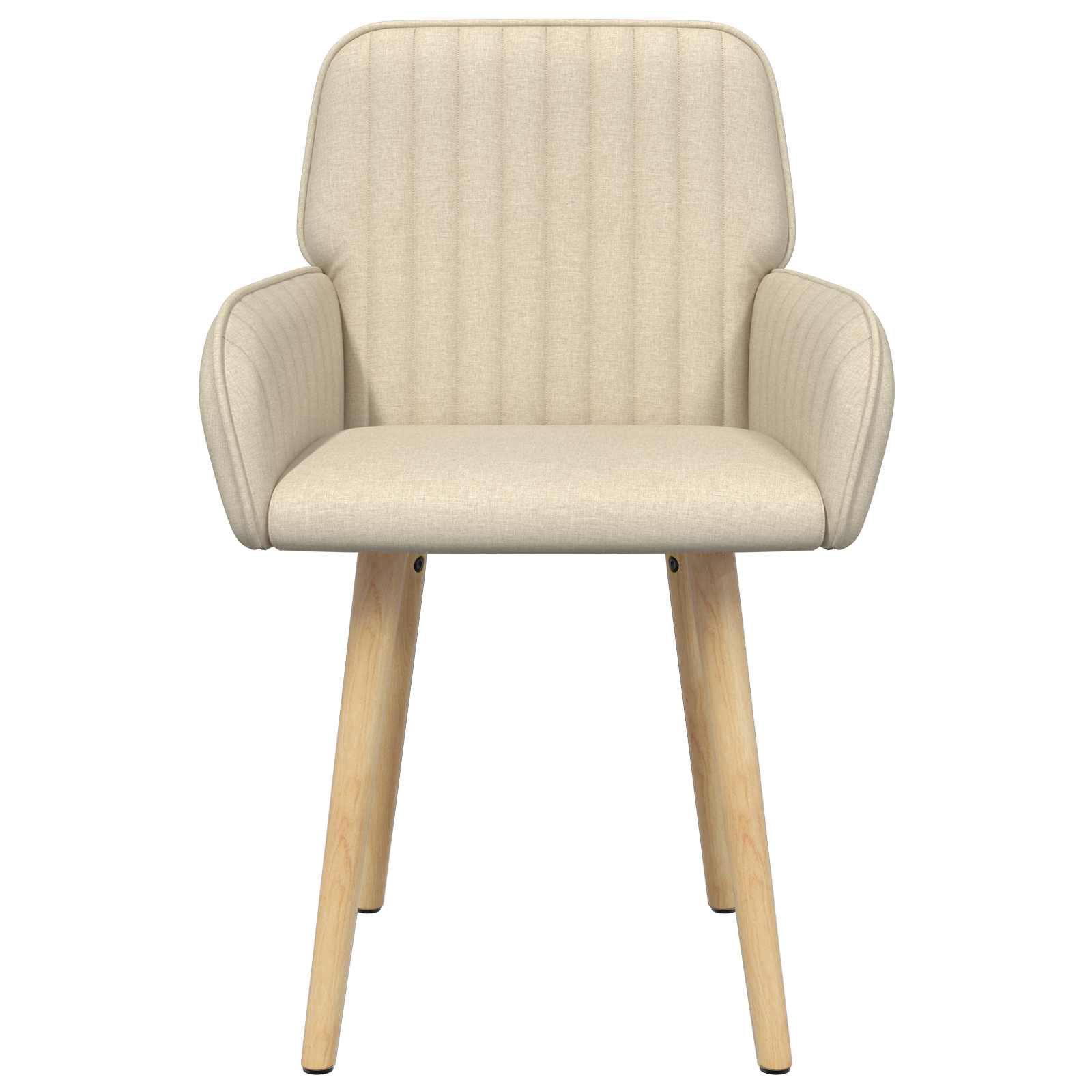 Trpezarijske stolice 2 pcs Tkanina Krem 56,5 x 50 x 87,5 cm