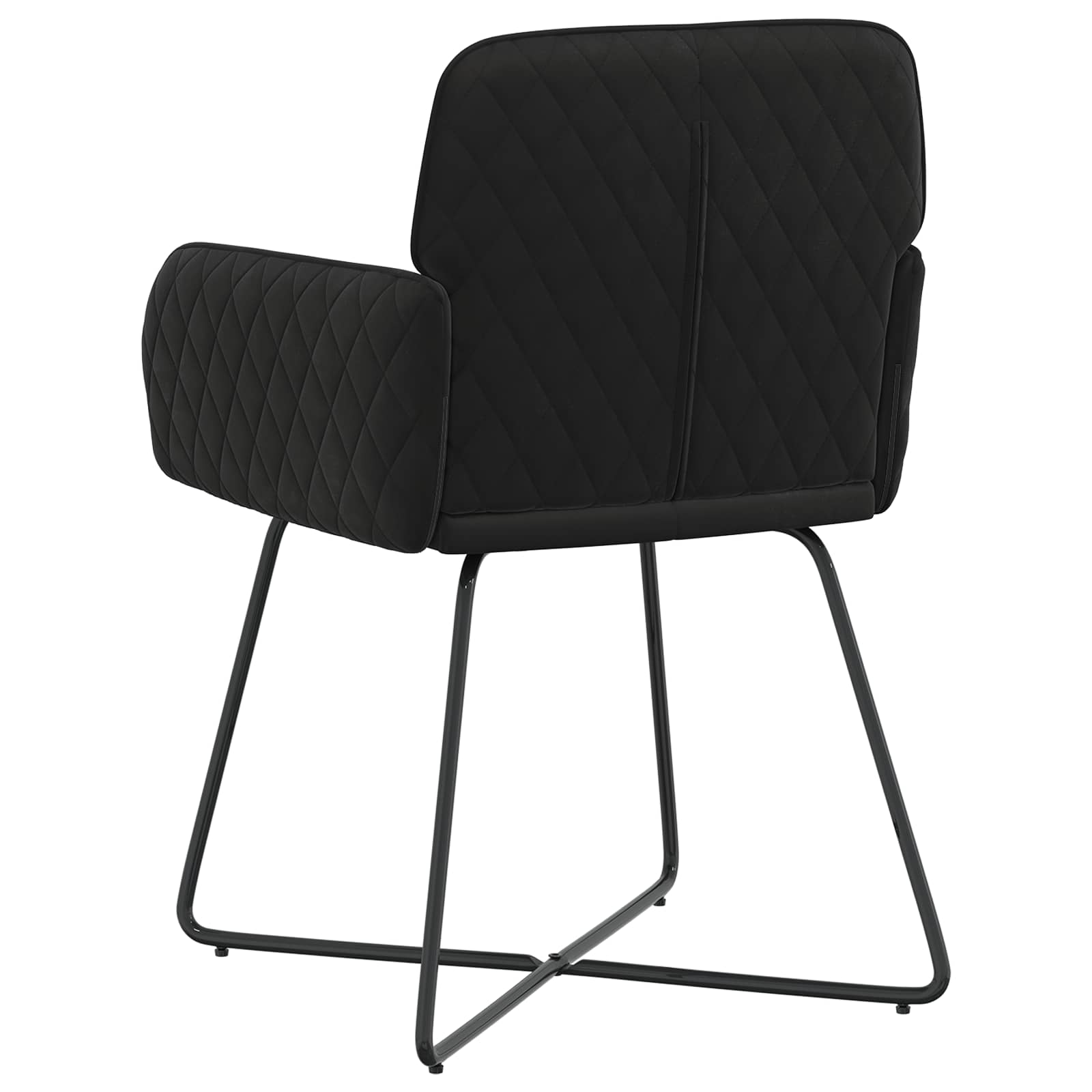 Trpezarijske stolice 2 pcs Baršun Crna 59 x 56,5 x 86 cm
