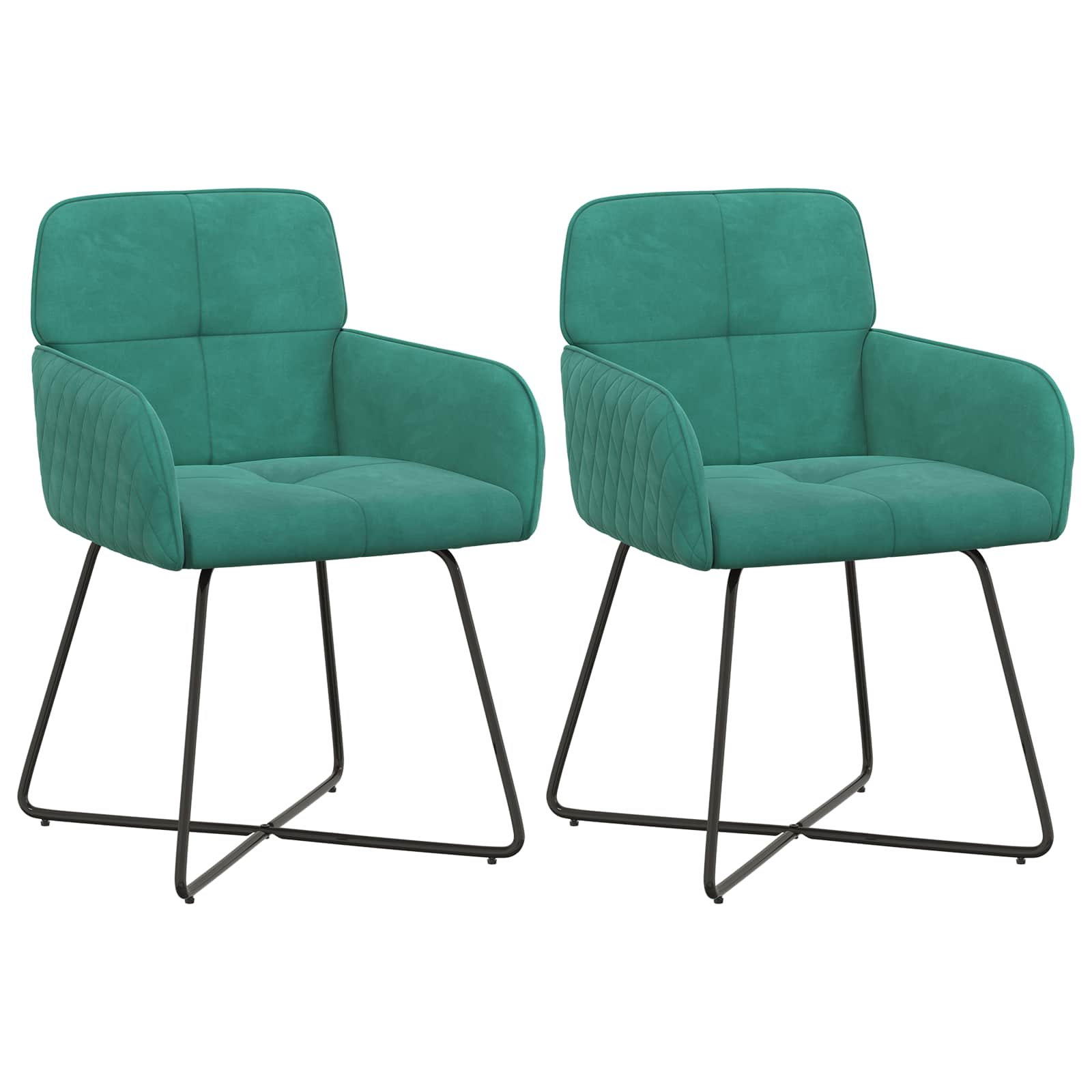 Trpezarijske stolice 2 pcs Baršun Tirkizna 59 x 56,5 x 86 cm