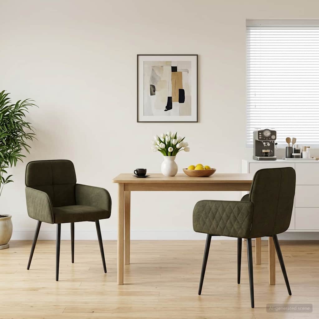 Trpezarijske stolice 2 pcs Umetnička suknja koža 59x56,5x85cm