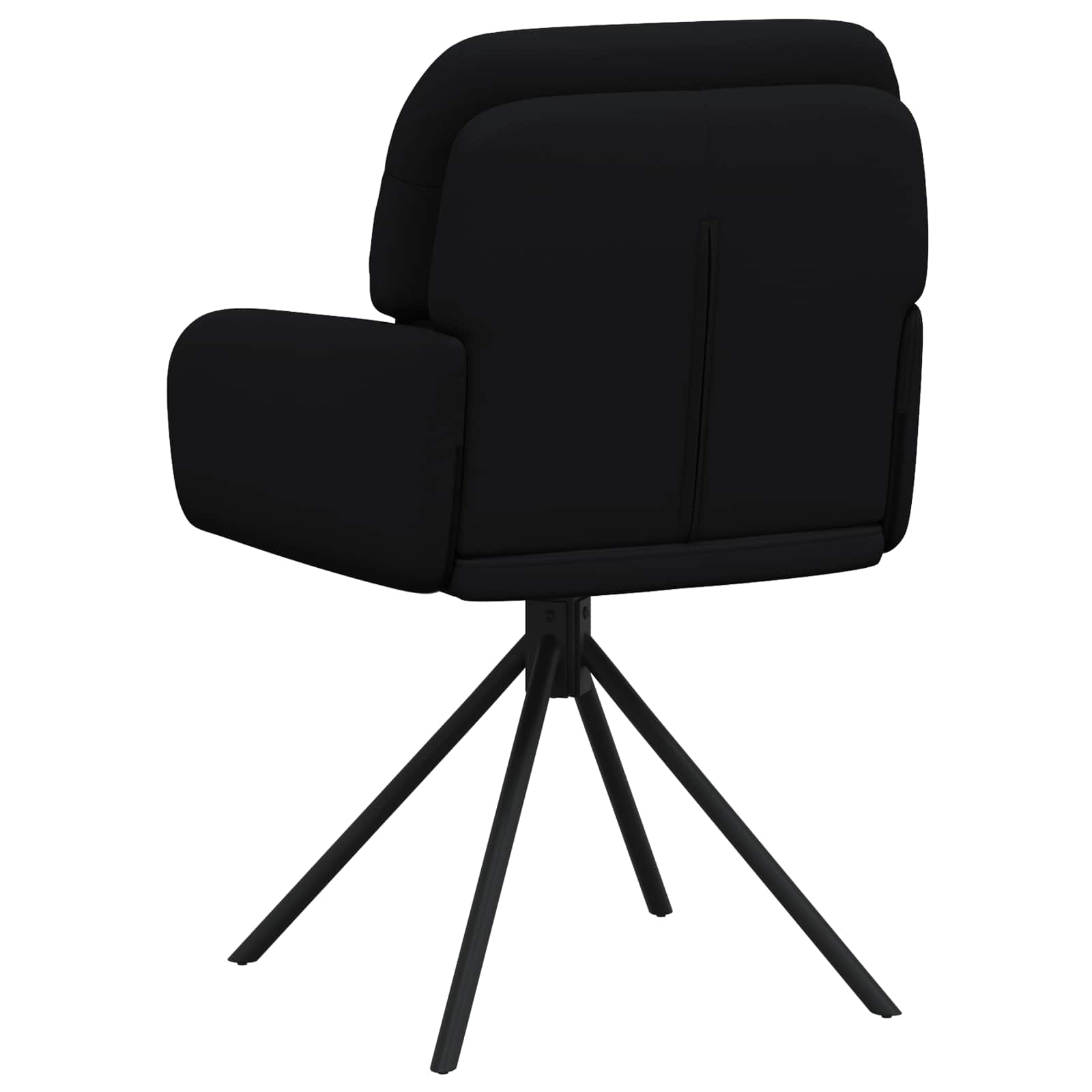 Okretne blagovaonske stolice 2 pcs Umjetna koža Crna