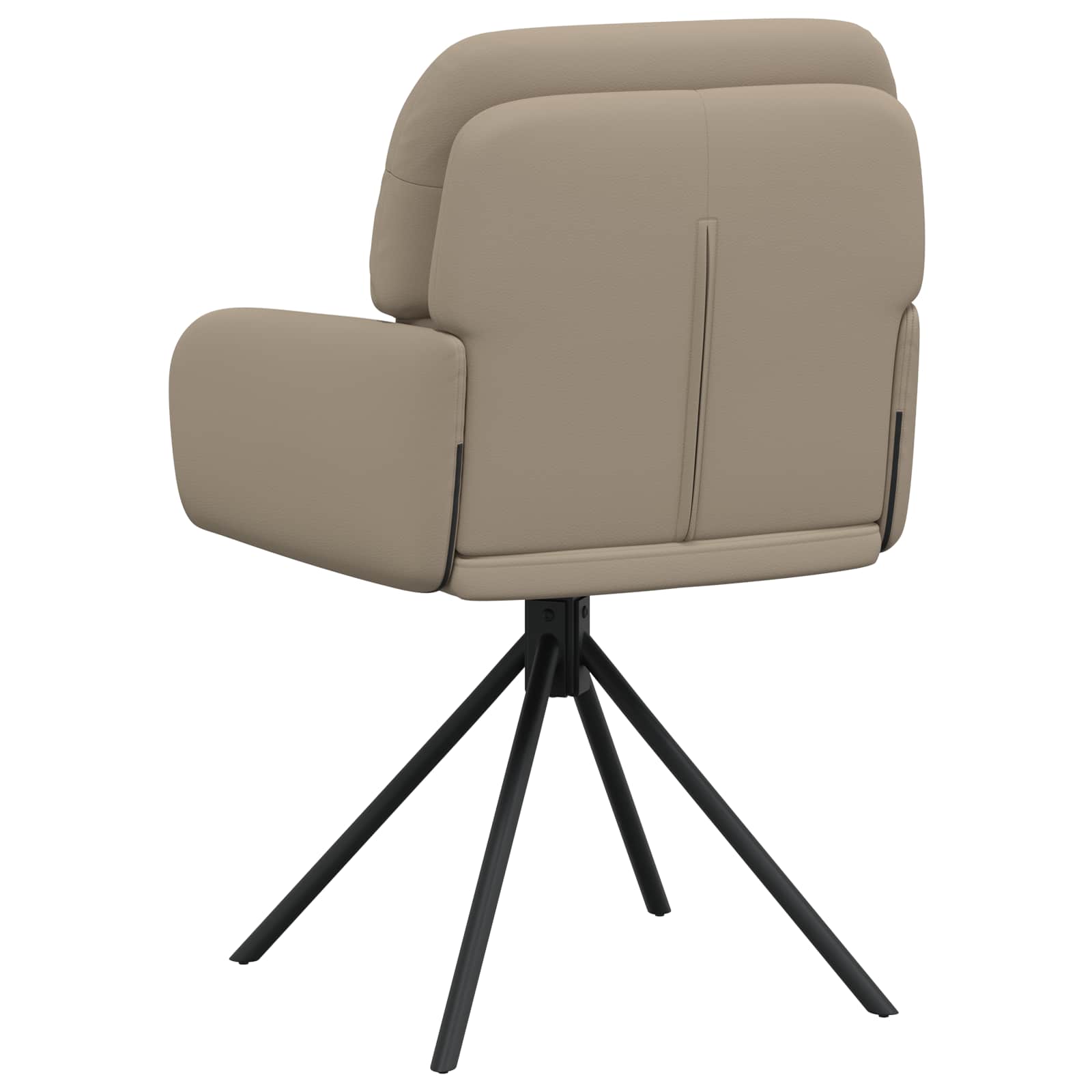 Okretne blagovaonske stolice 2 pcs Umjetna koža Boja cappuccina