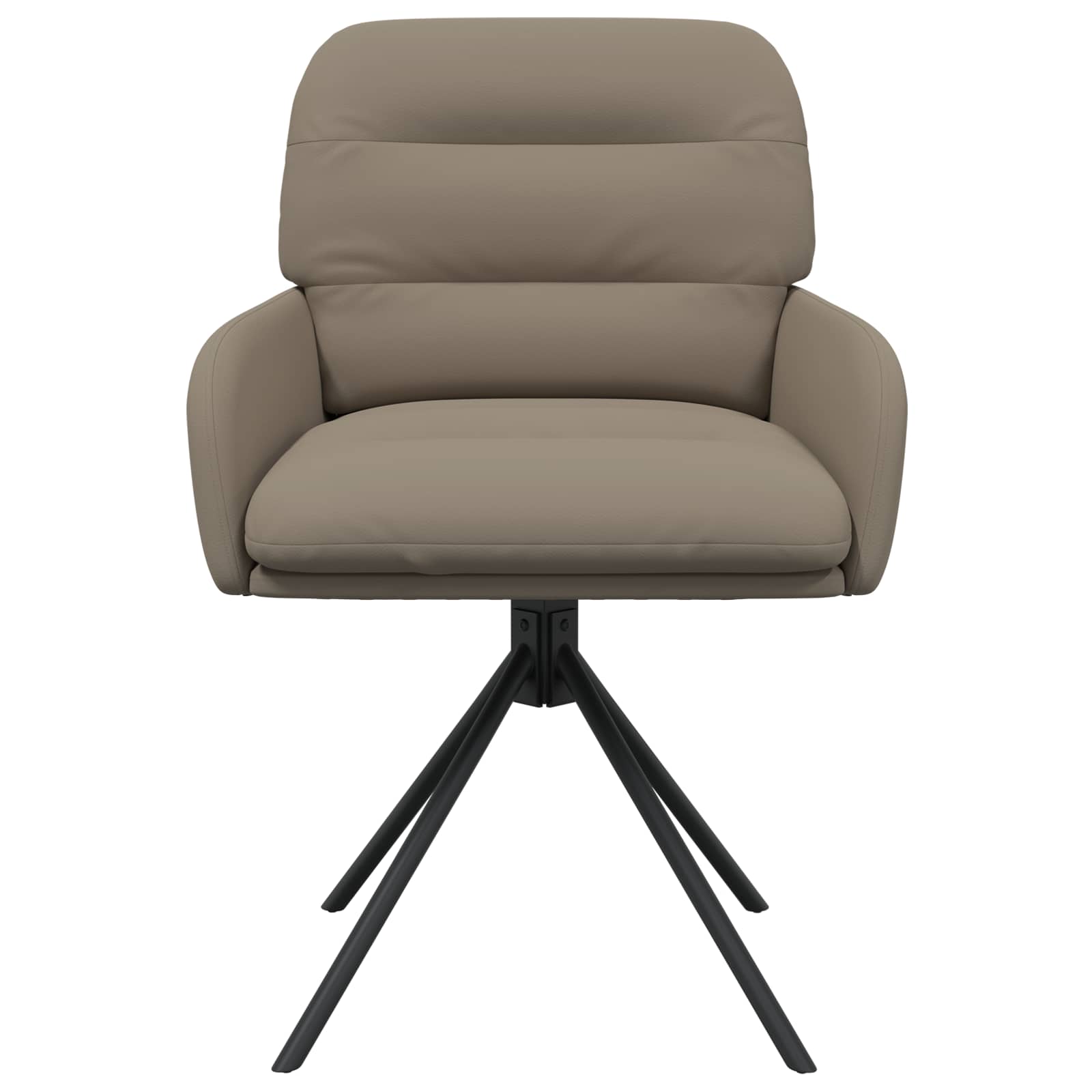 Okretne blagovaonske stolice 2 pcs Umjetna koža Boja cappuccina