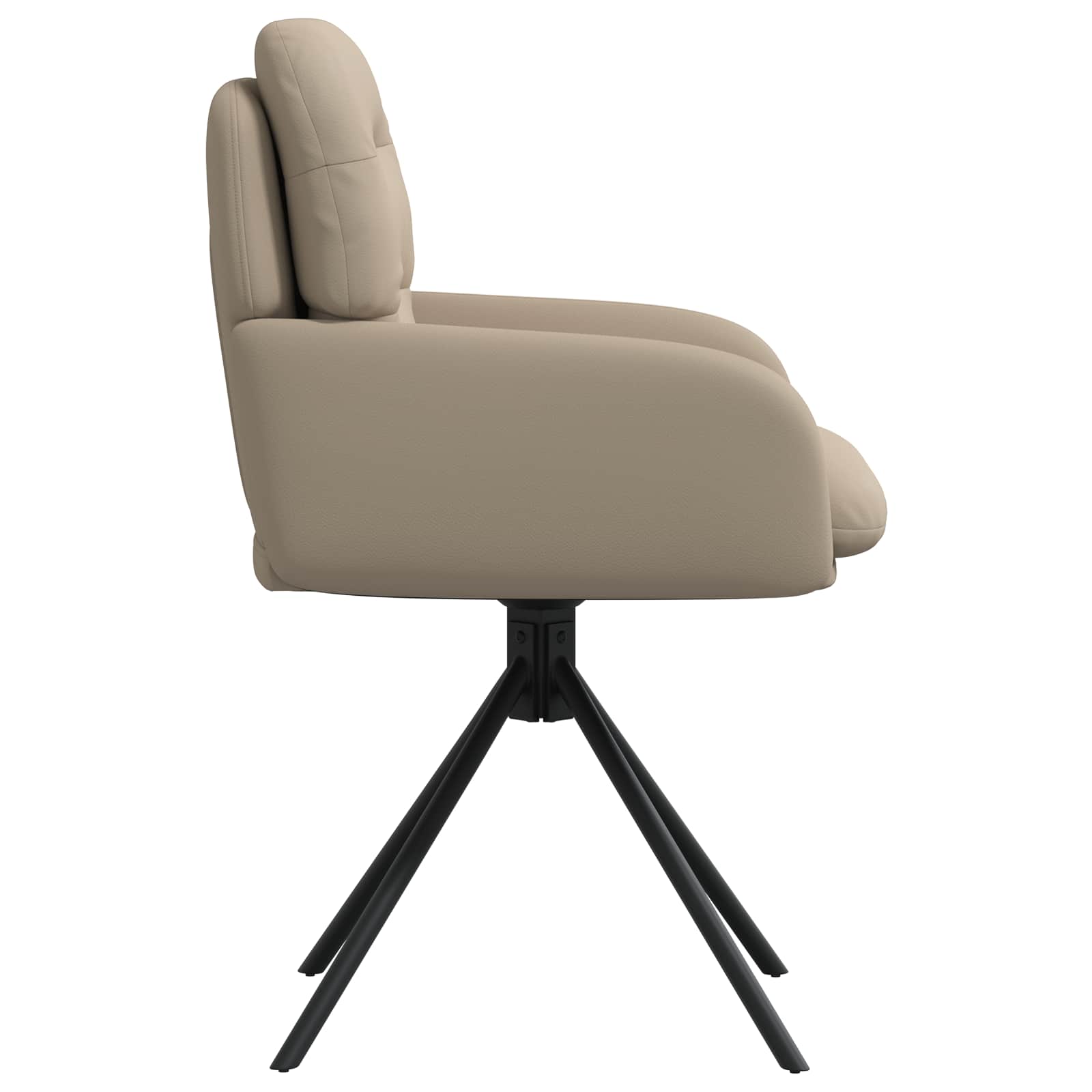 Okretne blagovaonske stolice 2 pcs Umjetna koža Boja cappuccina