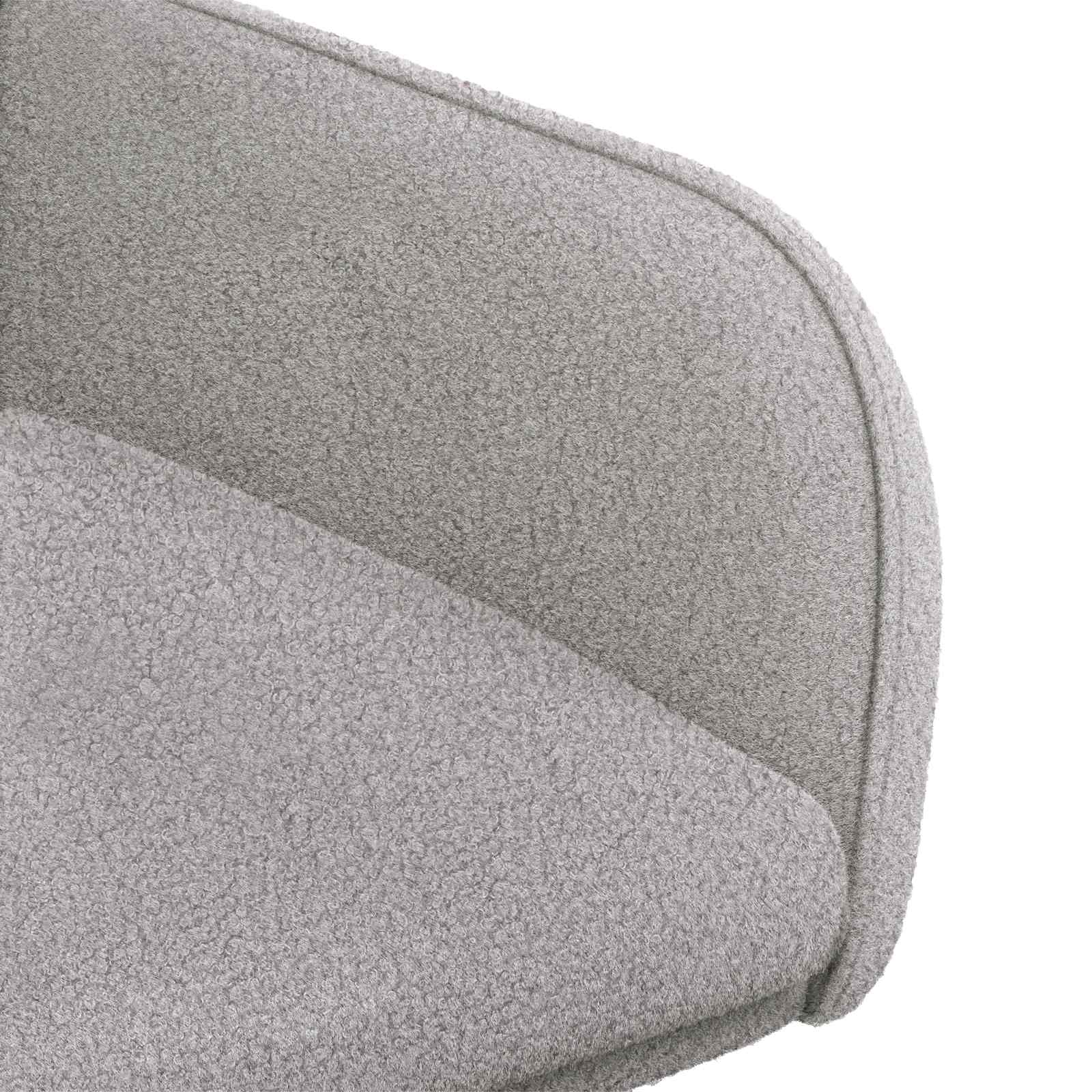 Trpezarijske stolice 2 pcs Bouclé Svjetlosiva 59 x 57 x 85 cm