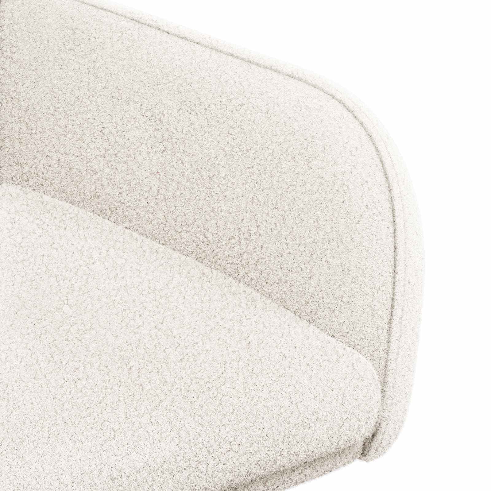 Trpezarijske stolice 2 pcs Bouclé Krem 59 x 57 x 85 cm