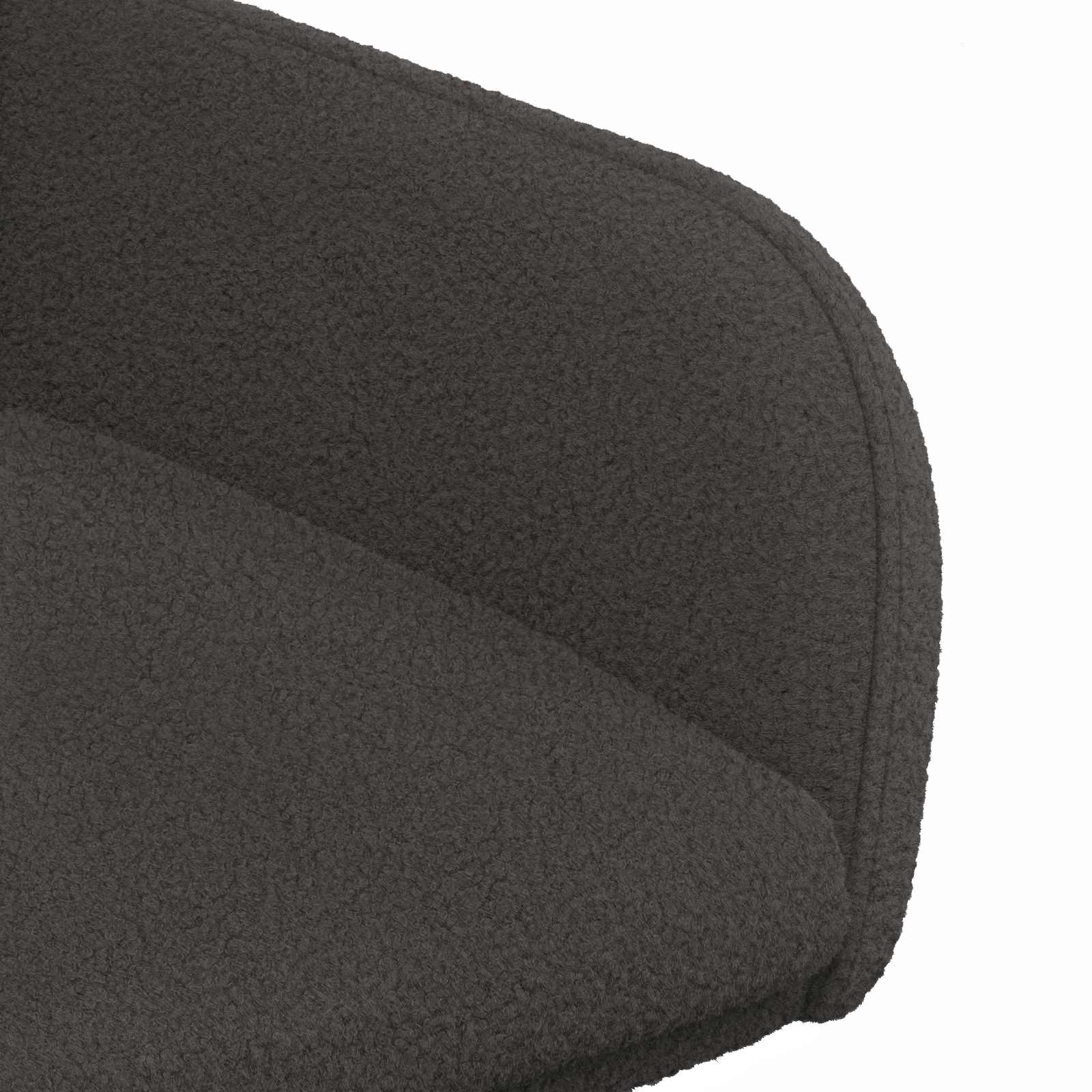 Trpezarijske stolice 2 pcs Bouclé Tamnosiva 59 x 57 x 85 cm
